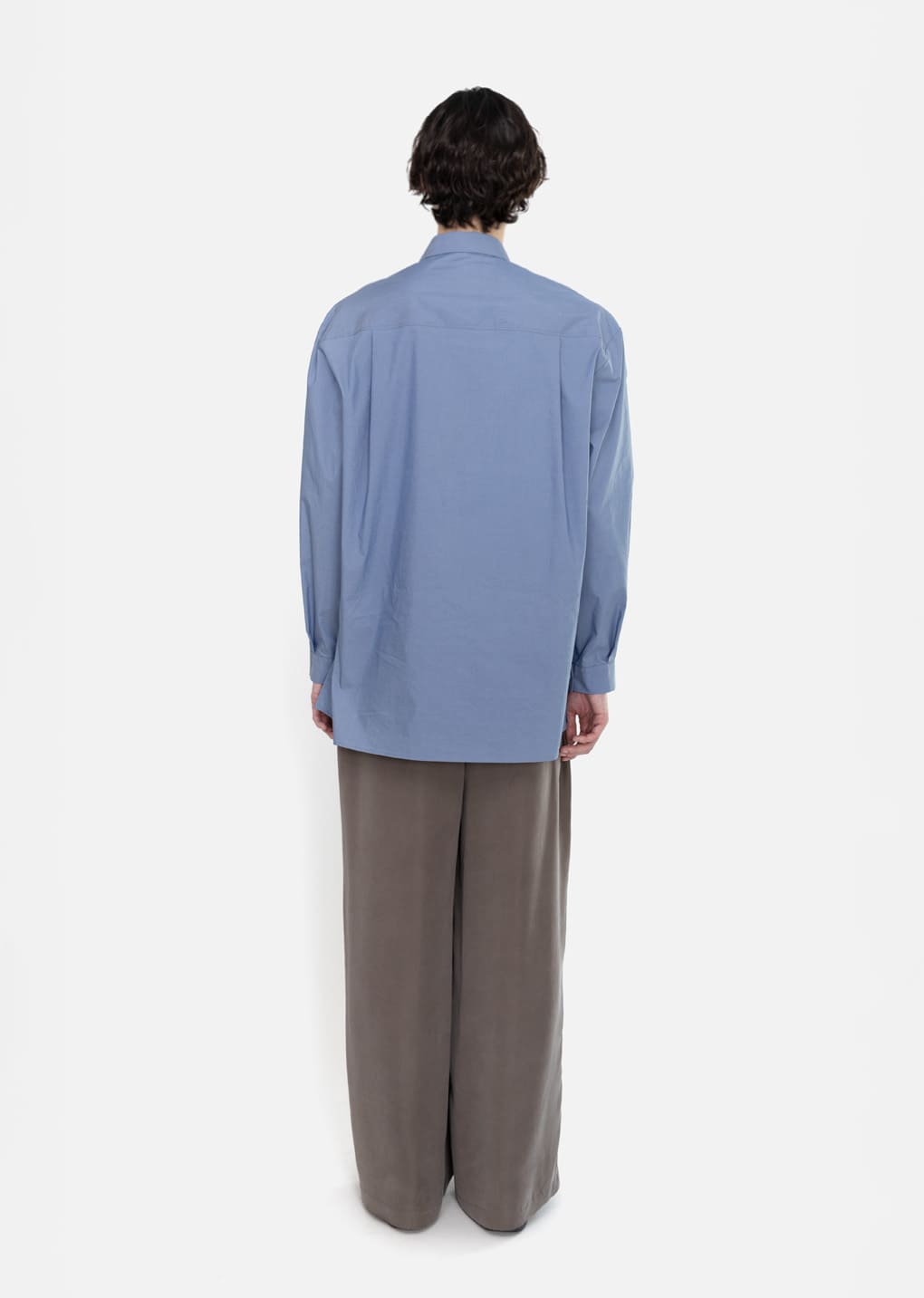 Amomento - Square Pocket Oversized Shirt (Blue) product image 4 | TRAB K-Fashion Australia