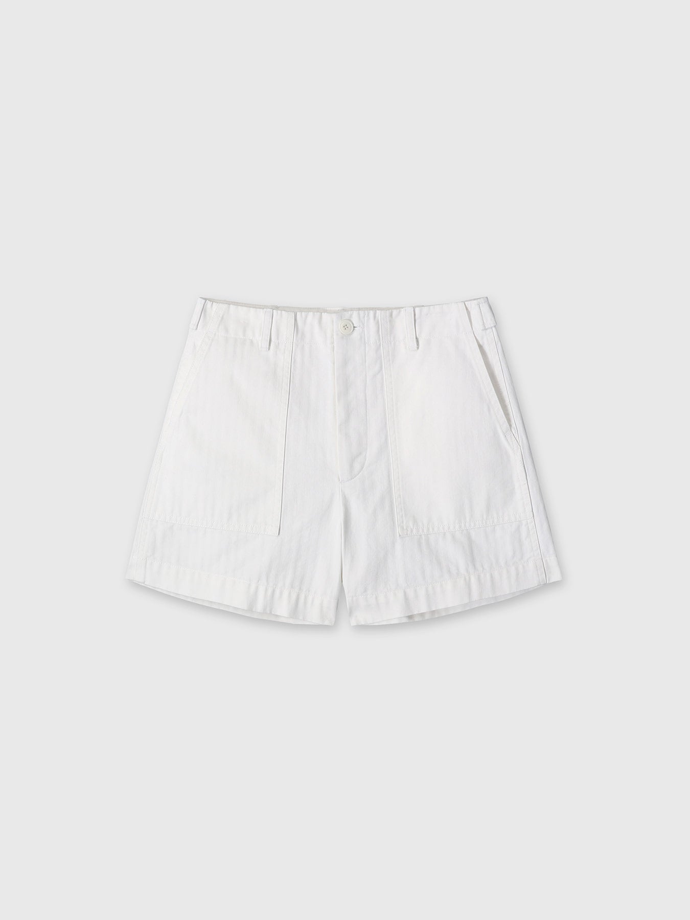 Tonywack - Garment Washed Hbt Fatigue  Shorts (White) product image 8 | TRAB K-Fashion Australia