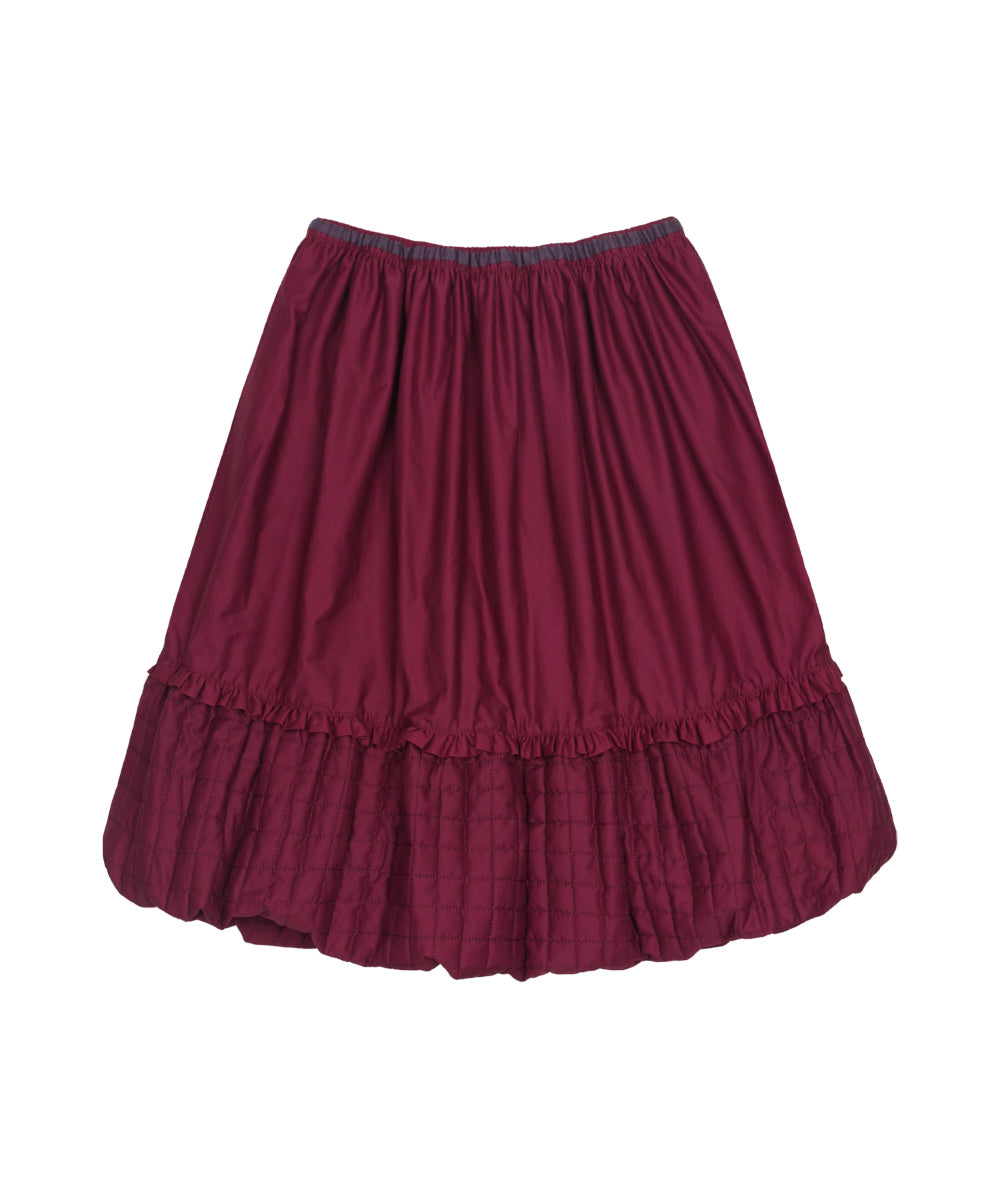 Coyseio - Quilted Shirring Balloon Skirt (Burgundy) product image 13 | TRAB K-Fashion Australia