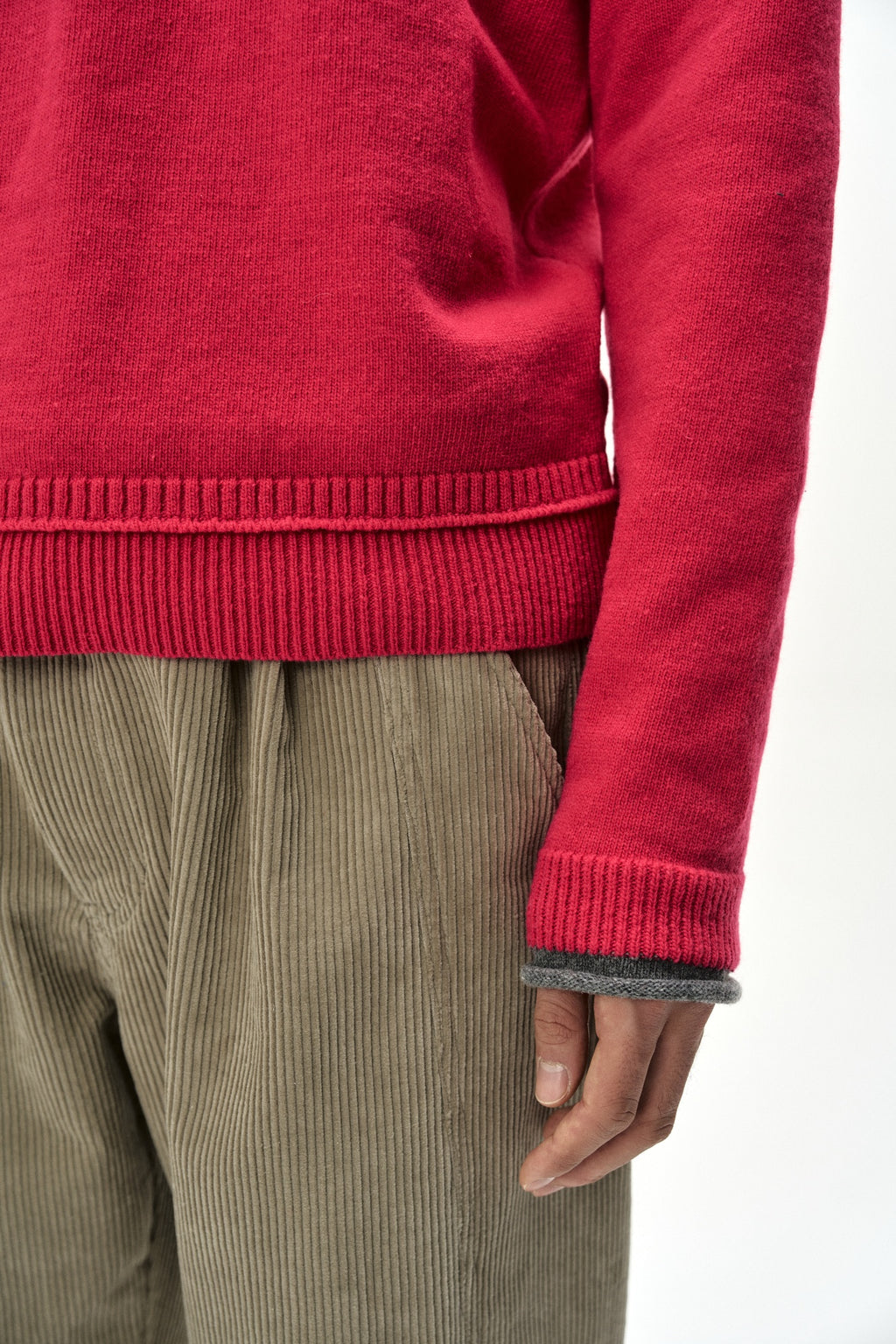 Andersson Bell - Unisex Layered V-Neck Sweater (Magenta) product image 9 | TRAB K-Fashion Australia