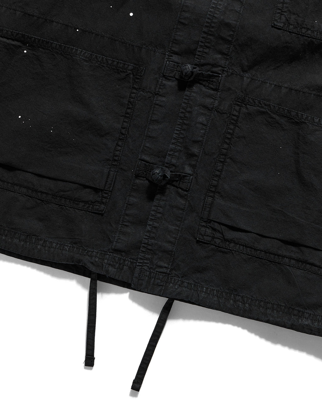 Eastlogue - Eastern Lotus Half Shirts (Painting Black Linen) product image 8 | TRAB K-Fashion Australia