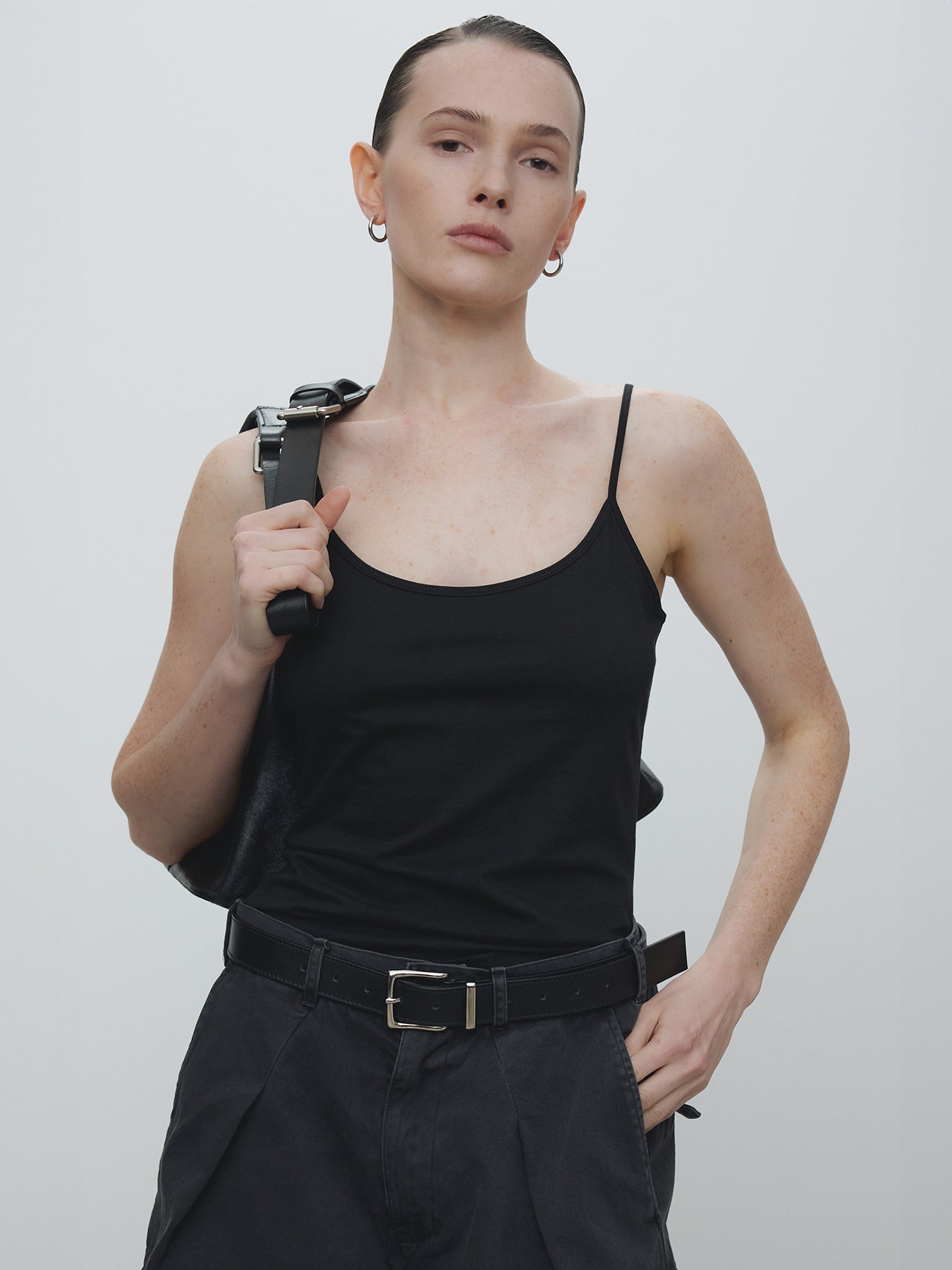 Tonywack - Cotton Lyocell Tank Top (Black) product image 4 | TRAB K-Fashion Australia