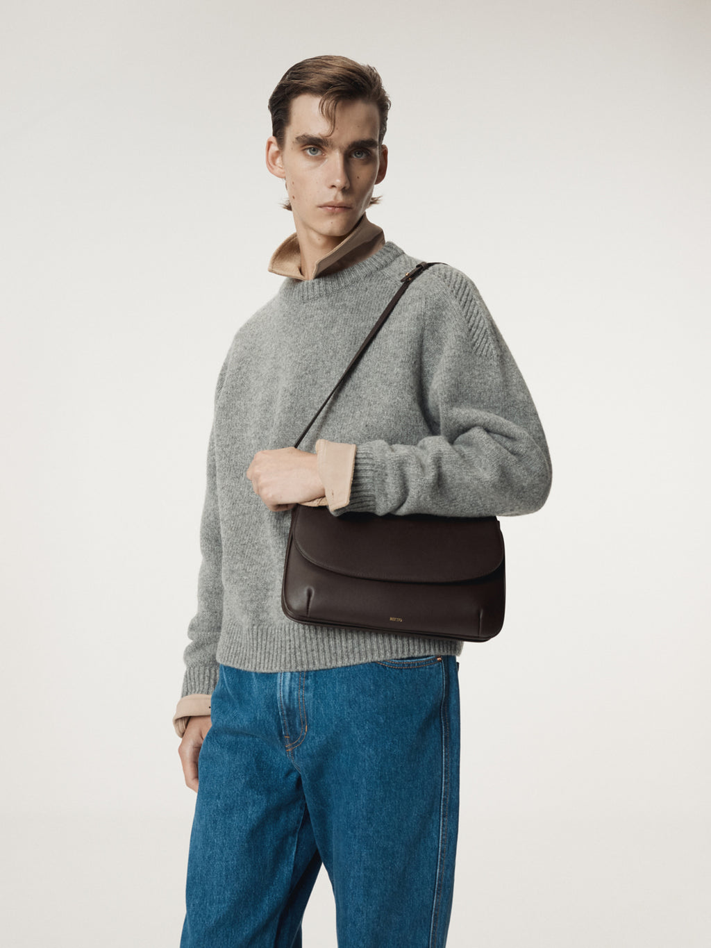 Recto - Shetland Wool Knit Top (Melange Grey) product image 4 | TRAB K-Fashion Australia