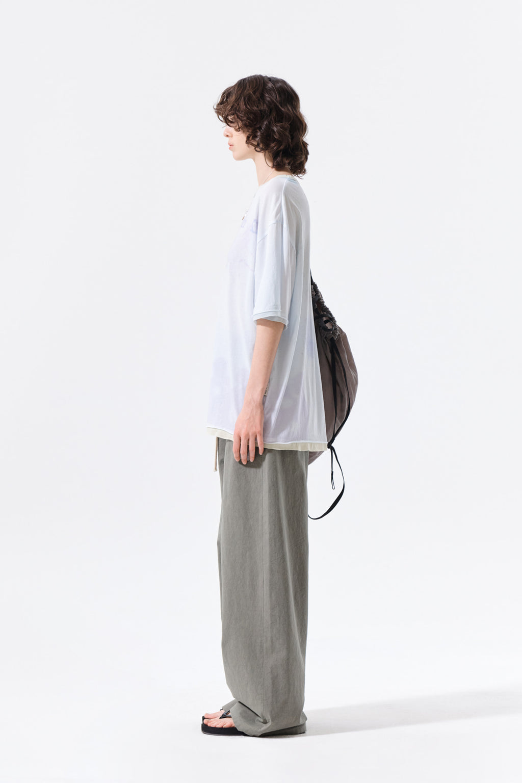 Matin Kim - Sketch Graffiti Over Fit Top (Light Blue) product image 6 | TRAB K-Fashion Australia