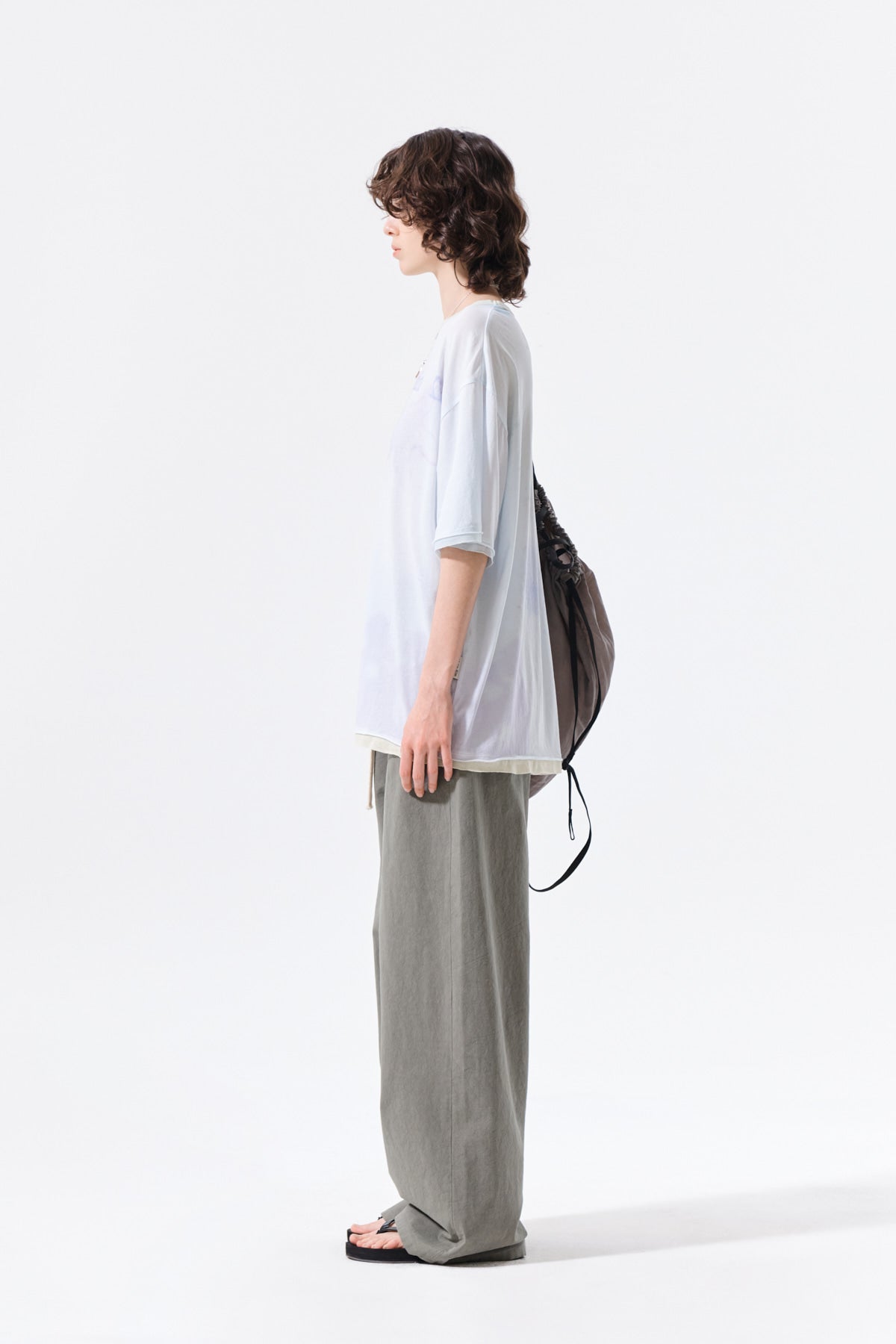 Matin Kim - Sketch Graffiti Over Fit Top (Light Blue) product image 6 | TRAB K-Fashion Australia