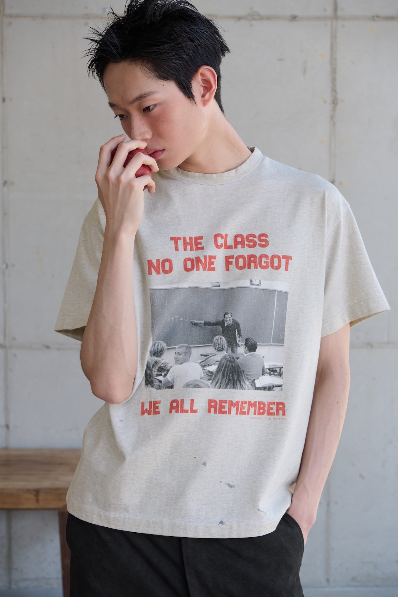 STU - The Class T-shirt (Melange Grey) product image 6 | TRAB K-Fashion Australia