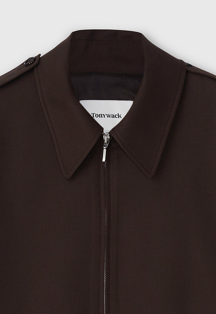 Tonywack - Wool Twill Epaulet Blouson (Brown) product image 11 | TRAB K-Fashion Australia