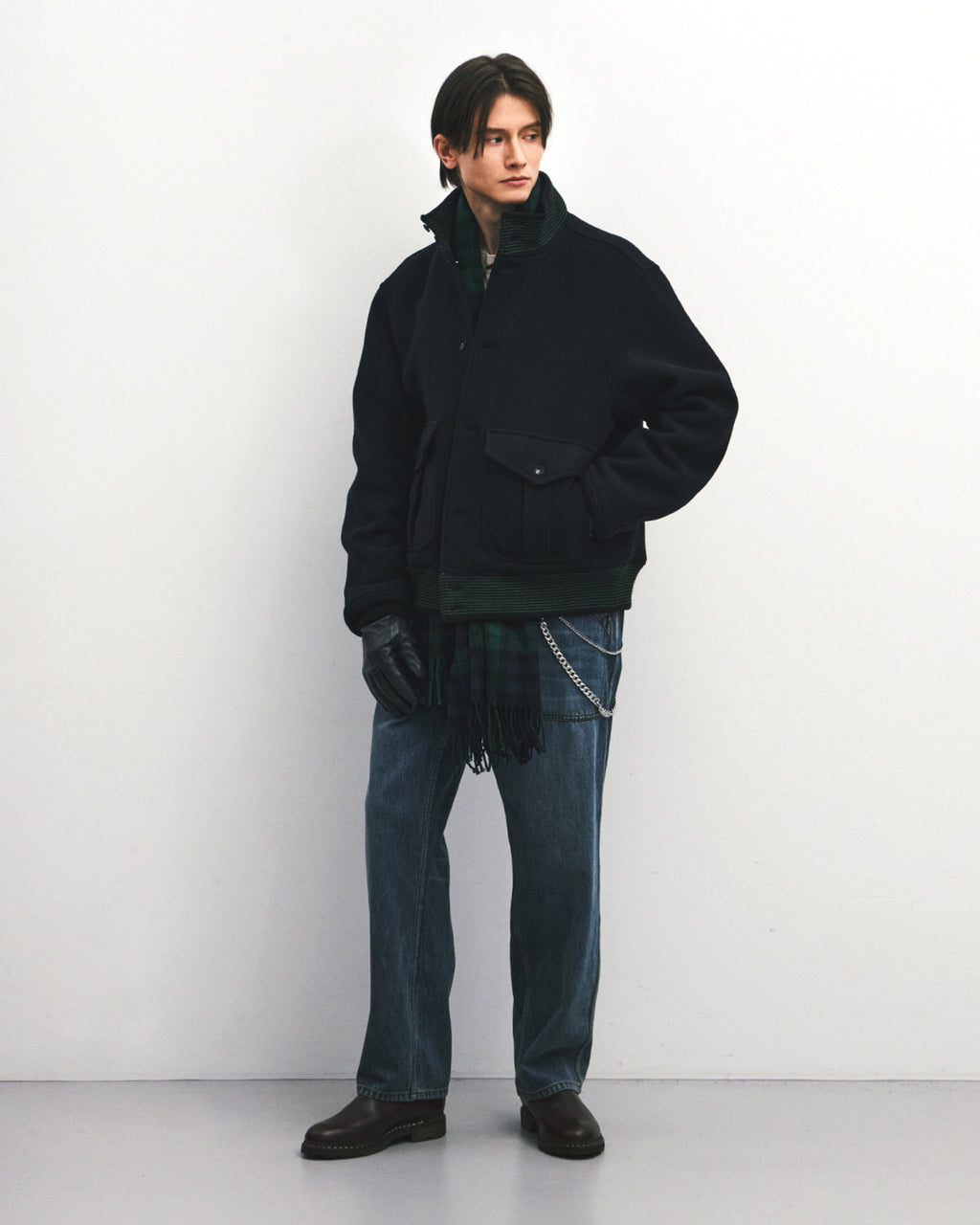 Eastlogue - Tender Blouson Jacket (D.navy Wool) product image 1 | TRAB K-Fashion Australia