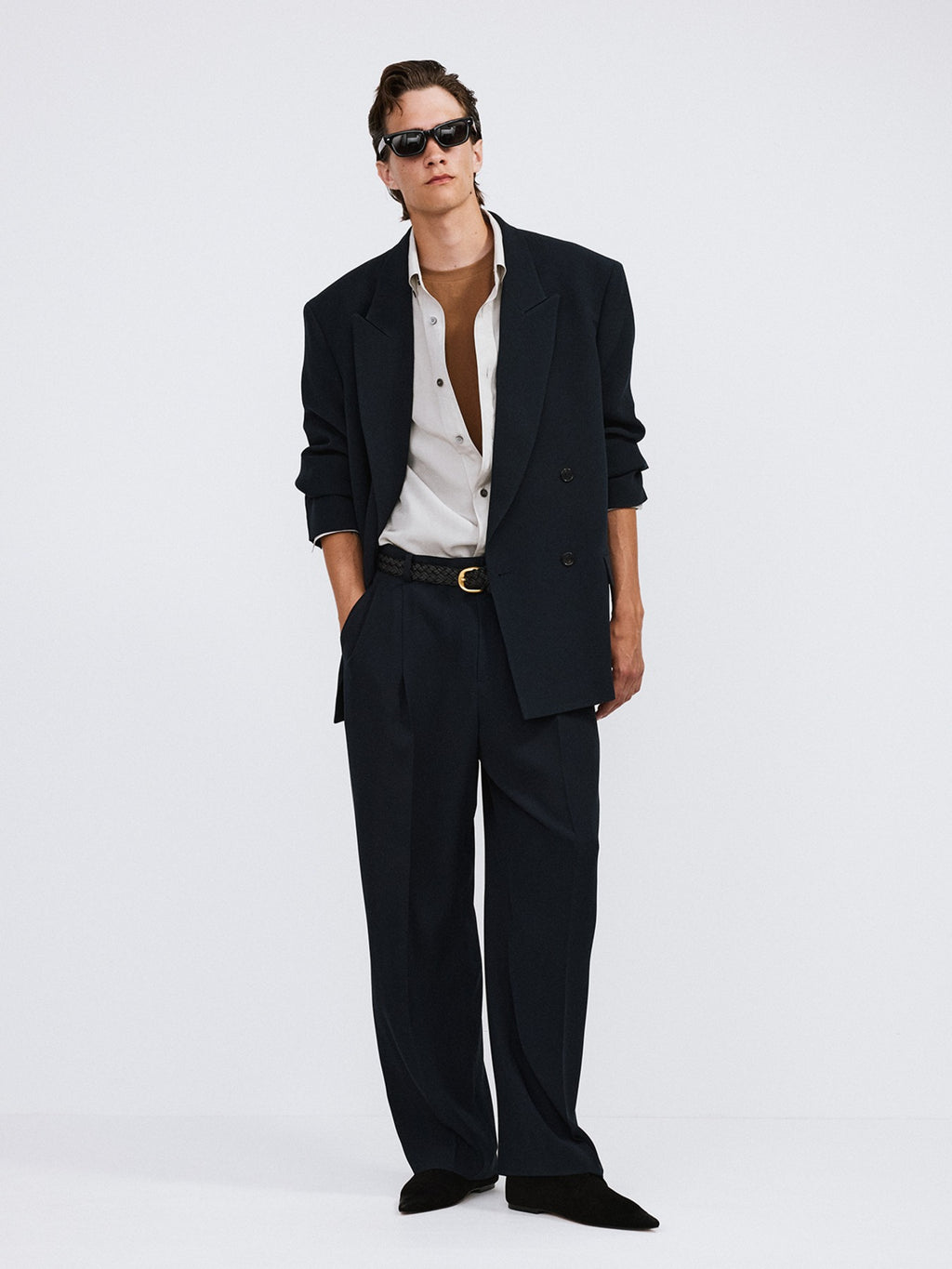 Recto - Fluid Double Suit Jacket (Dark Navy) product image 1 | TRAB K-Fashion Australia