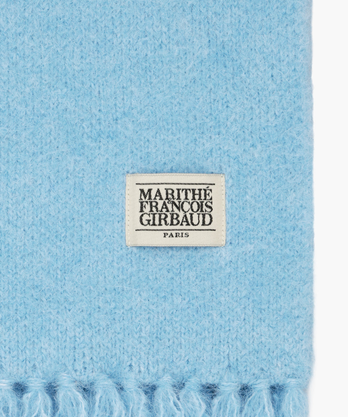 Marithe & Francois Girbaud - Classic Logo Fuzzy Knit Muffler (Light Blue) product image 3 | TRAB K-Fashion Australia