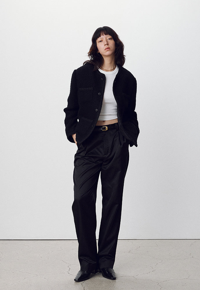 Tonywack - Wool Blend Bouclé Tweed Jacket (Black) product image 5 | TRAB K-Fashion Australia