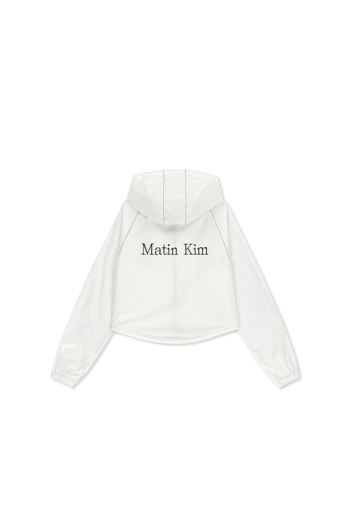 Matin Kim - Matin Crop Hoody Coating Jumper (White) product image 1 | TRAB K-Fashion Australia
