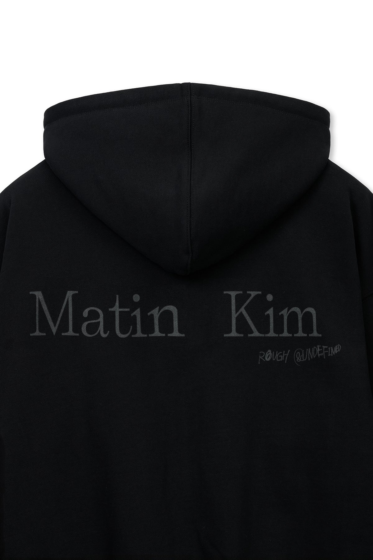 Matin Kim - Back Logo Essential Hoody Zip Up (Black) product image 5 | TRAB K-Fashion Australia
