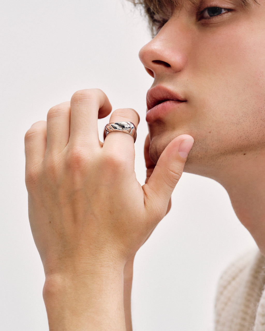 Numbering - Bold Wavy Ring #7417 product image 3 | TRAB K-Fashion Australia