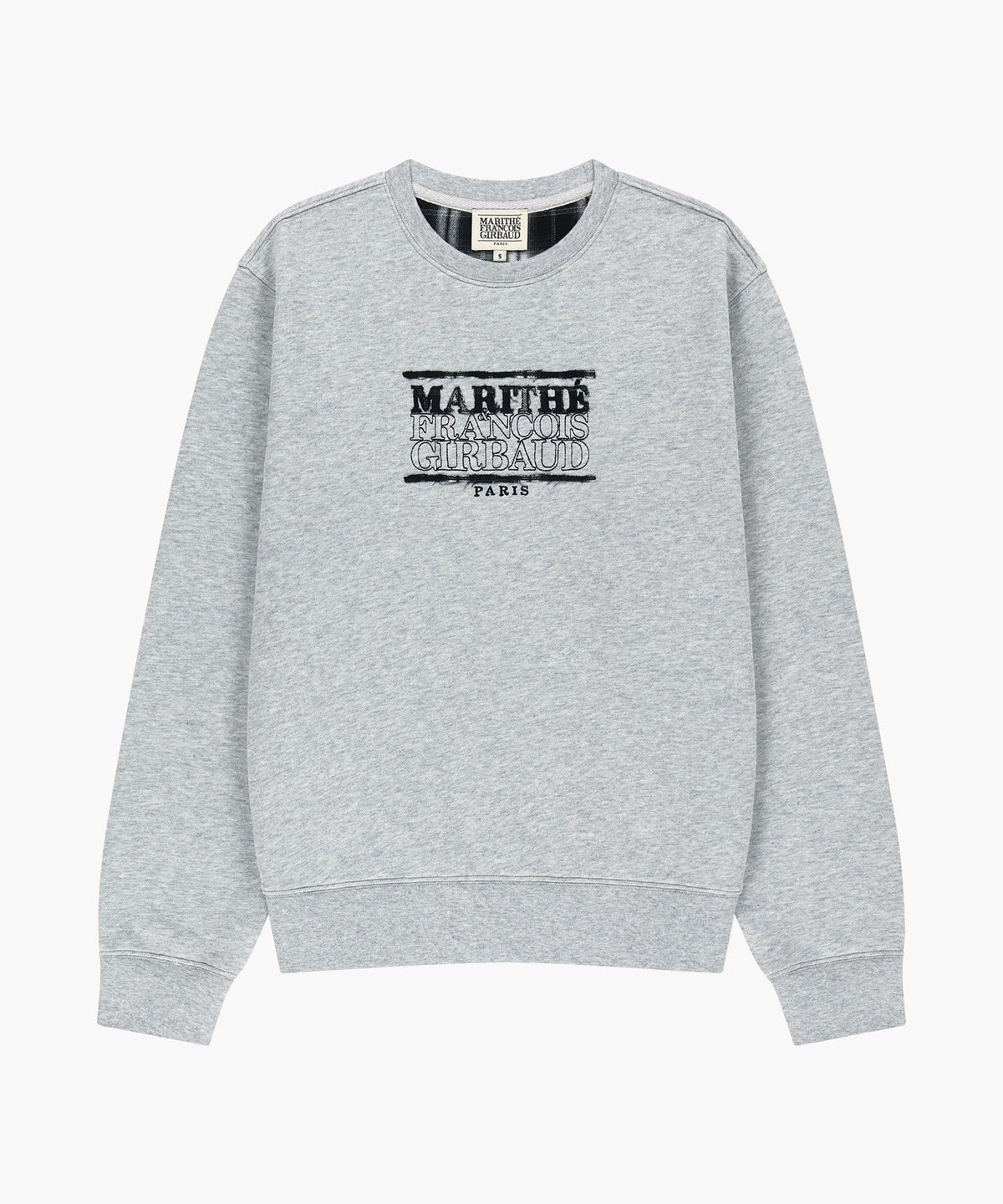 Marithe & Francois Girbaud - Classic Logo Check Applique Sweatshirt (Heather Gray) product image 5 | TRAB K-Fashion Australia