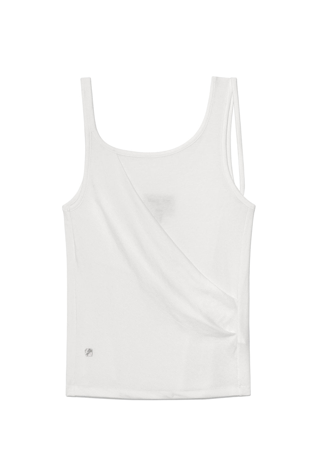 Matin Kim - Unbalance Tuck Sleeveless Top (White) product image 1 | TRAB K-Fashion Australia