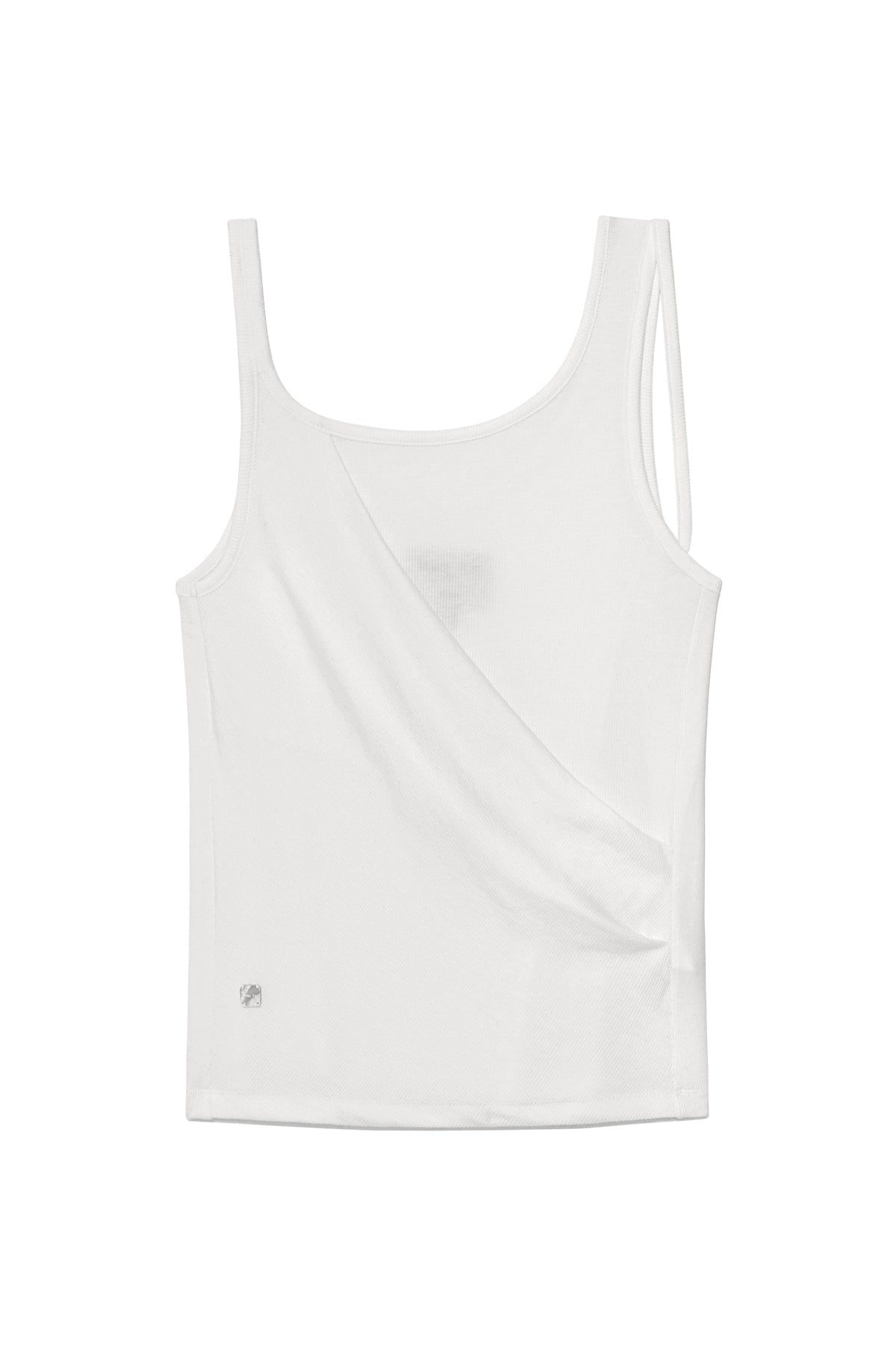 Matin Kim - Unbalance Tuck Sleeveless Top (White) product image 1 | TRAB K-Fashion Australia