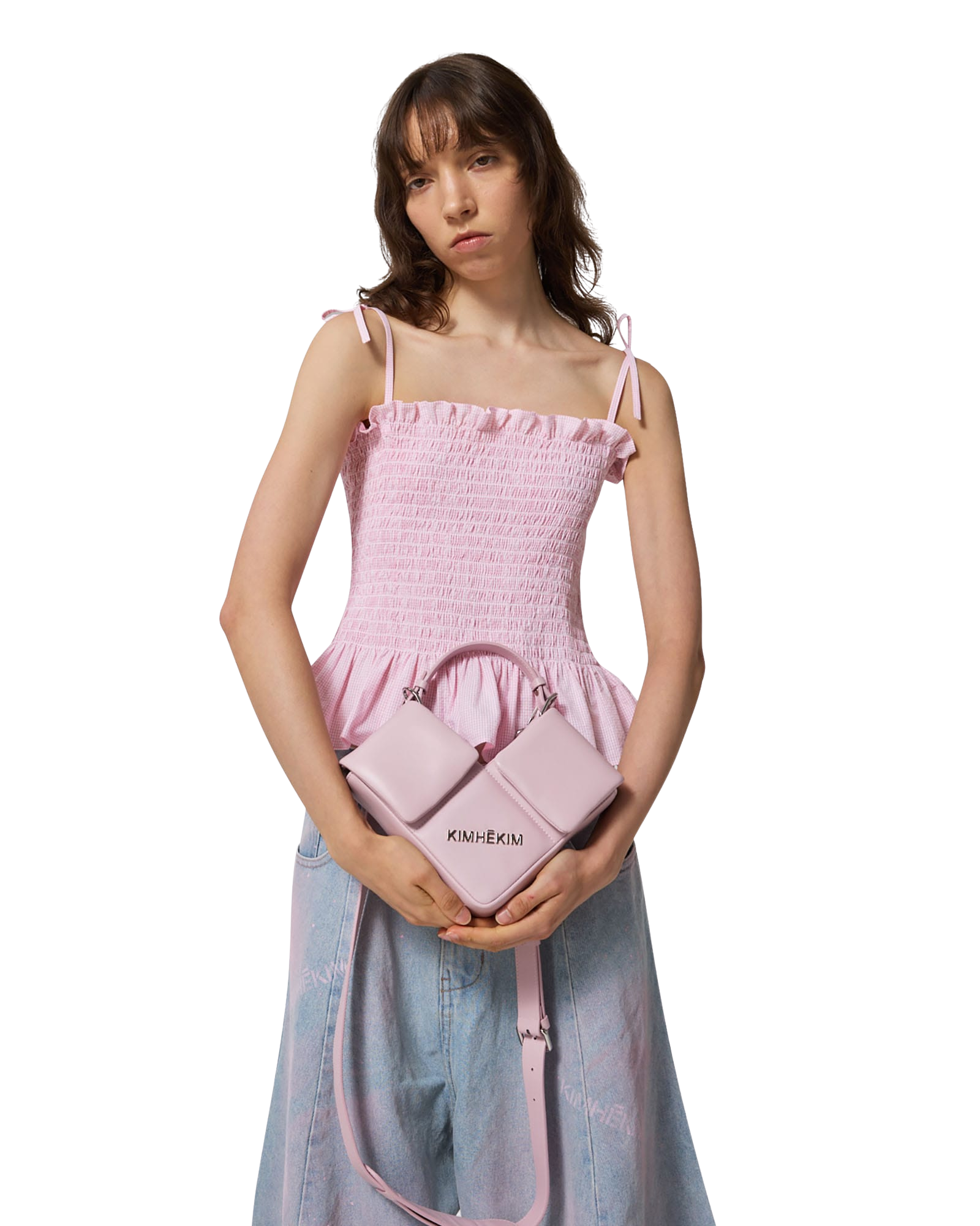 Kimhe Kim - Seersucker Smoked Top (Pink) product image 17 | TRAB K-Fashion Australia