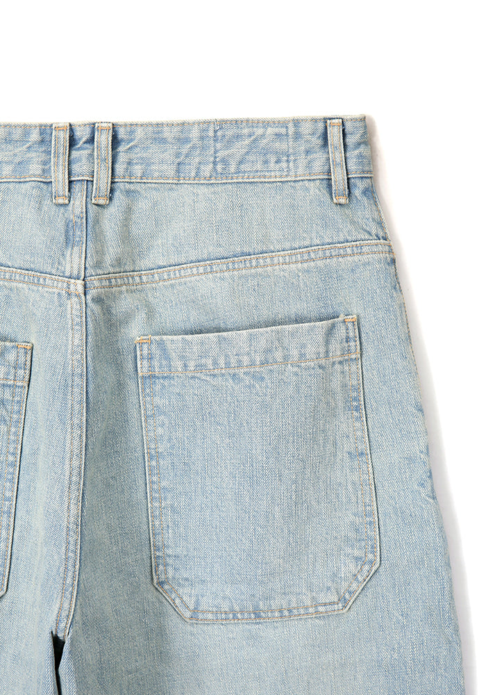 Art if acts - One Tuck Curve Denim Pants (Washed Light Blue) product image 14 | TRAB K-Fashion Australia