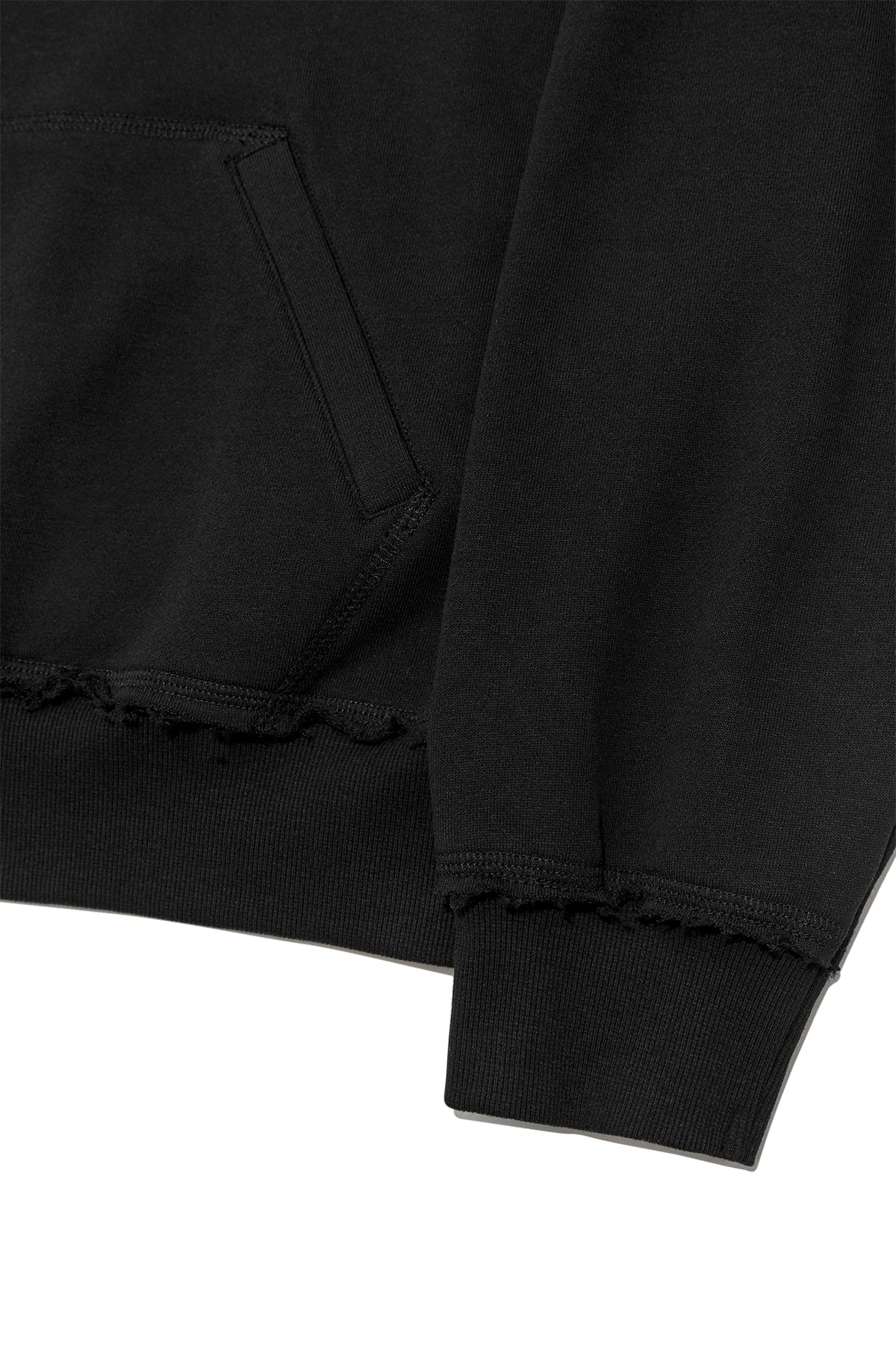 Matin Kim - Applique Cutted Logo Hoody Zip Up (Black) product image 5 | TRAB K-Fashion Australia