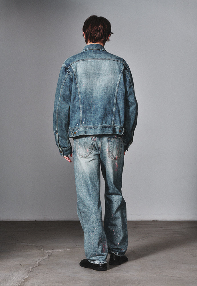 Art if acts - Painted Denim Trucker (Used Light Blue) product image 3 | TRAB K-Fashion Australia