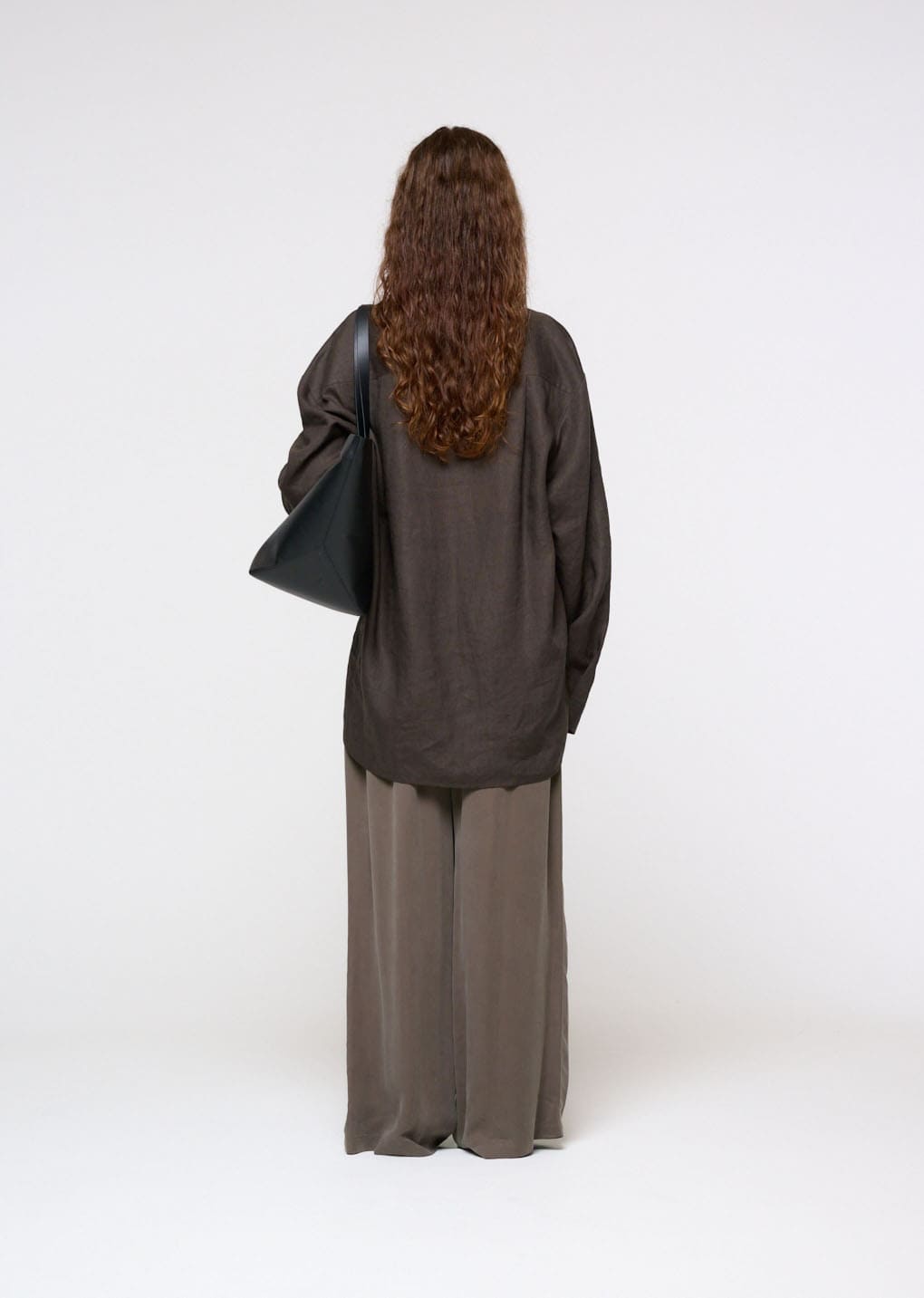 Amomento - Linen Oversized Shirt (Khaki Grey) product image 7 | TRAB K-Fashion Australia