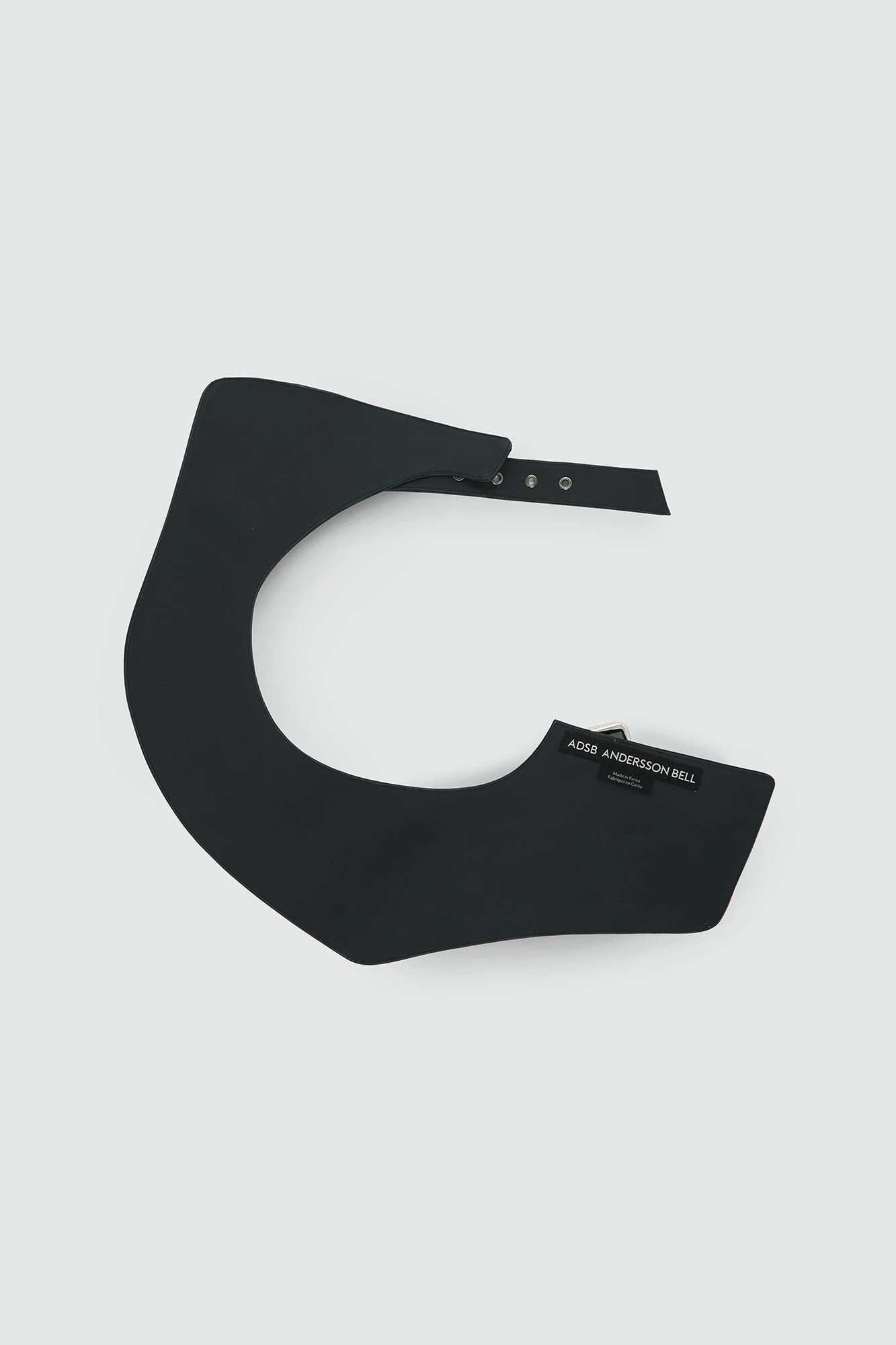 Andersson Bell - Unisex Leather Slash Scarf (Black) product image 6 | TRAB K-Fashion Australia