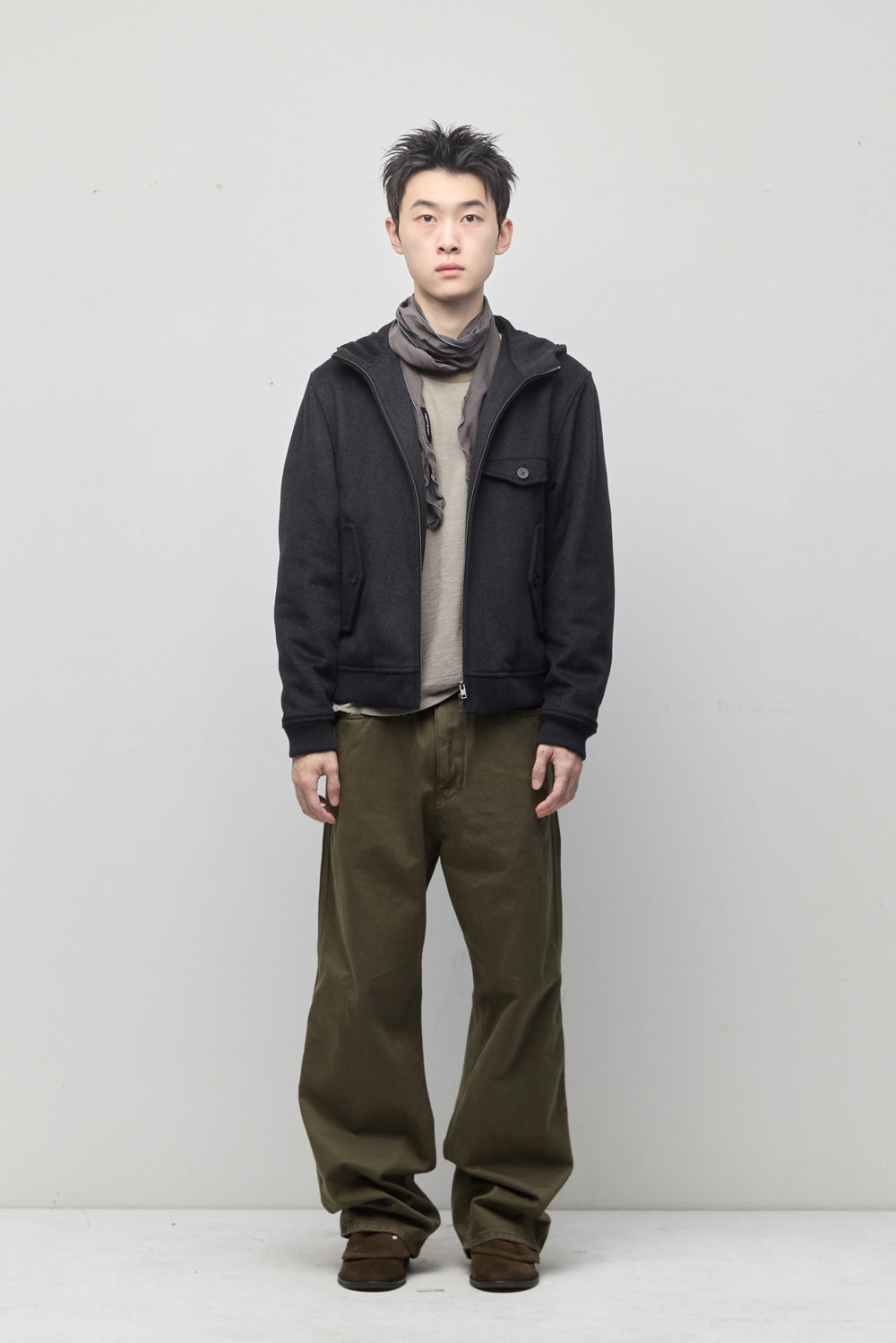 Hatchingroom - Hooded Jacket Dark Melange (Grey) product image 10 | TRAB K-Fashion Australia