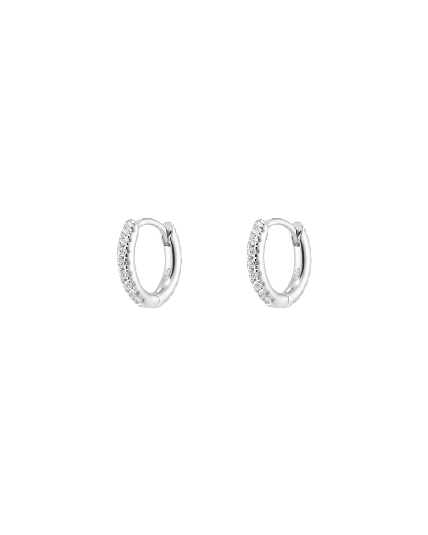 Numbering - Basic Pave Hoop Earrings #3122 product image 5 | TRAB K-Fashion Australia
