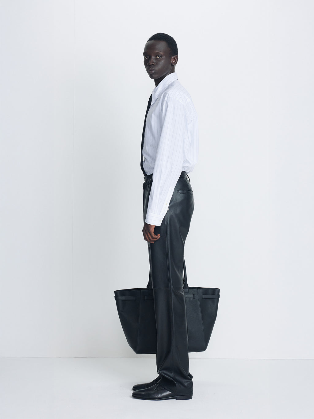 Tonywack - High Density Striped Cotton Shirt (White) product image 3 | TRAB K-Fashion Australia