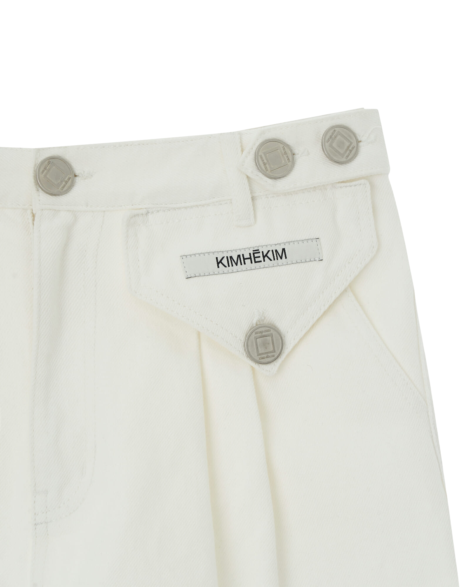 Kimhe Kim - Two Pockets Denim Shorts (White) product image 10 | TRAB K-Fashion Australia