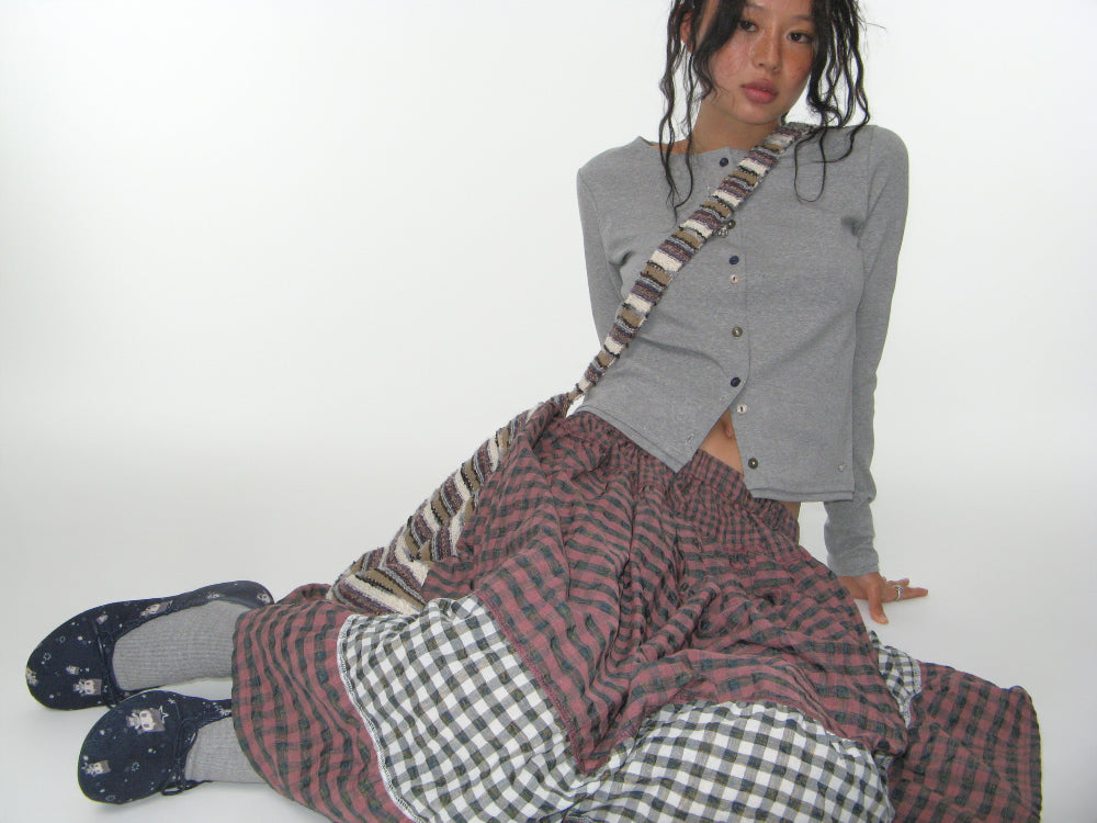 Coyseio - Mori Check Skirt (Pink) product image 7 | TRAB K-Fashion Australia