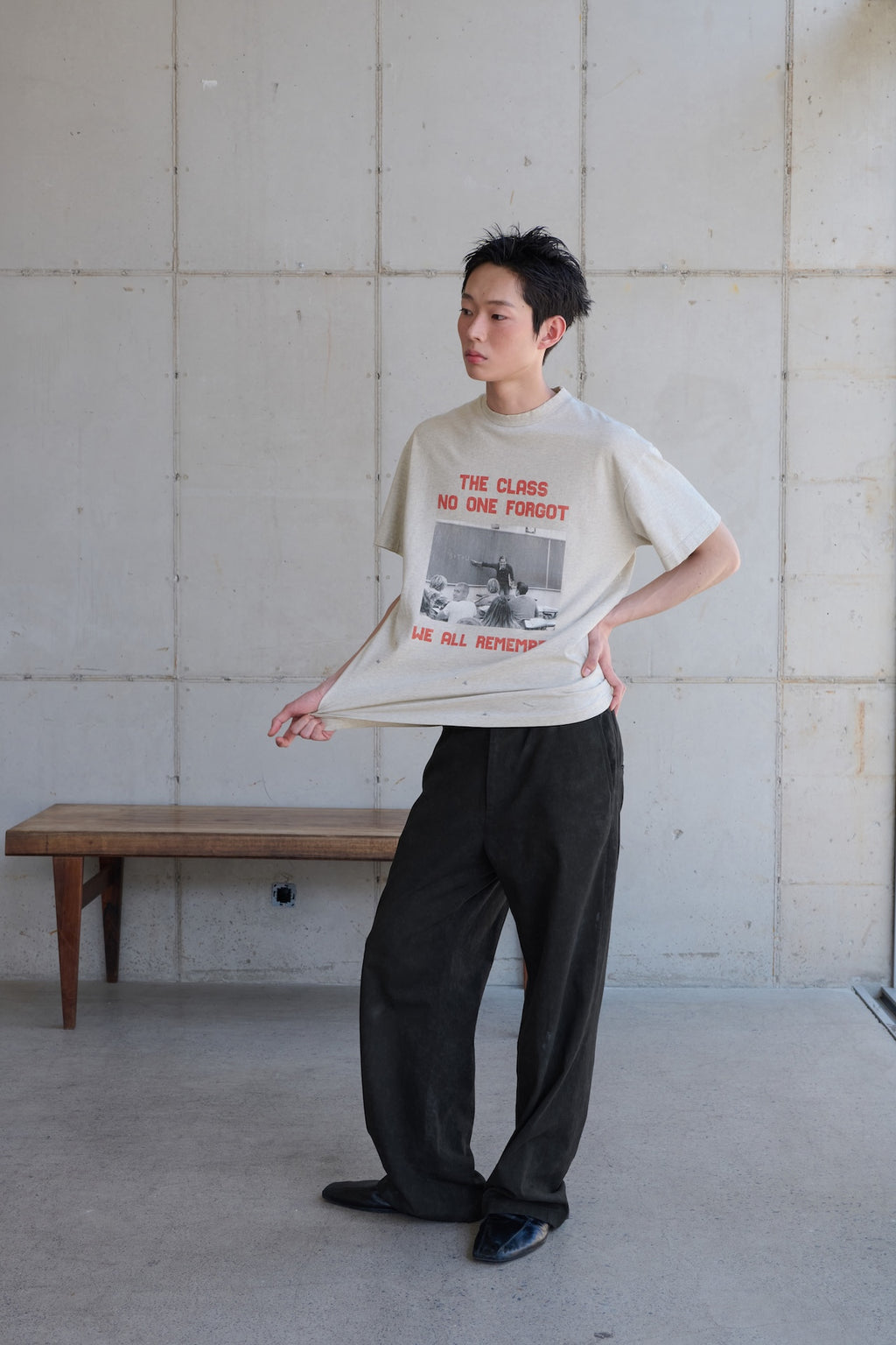 STU - The Class T-shirt (Melange Grey) product image 1 | TRAB K-Fashion Australia