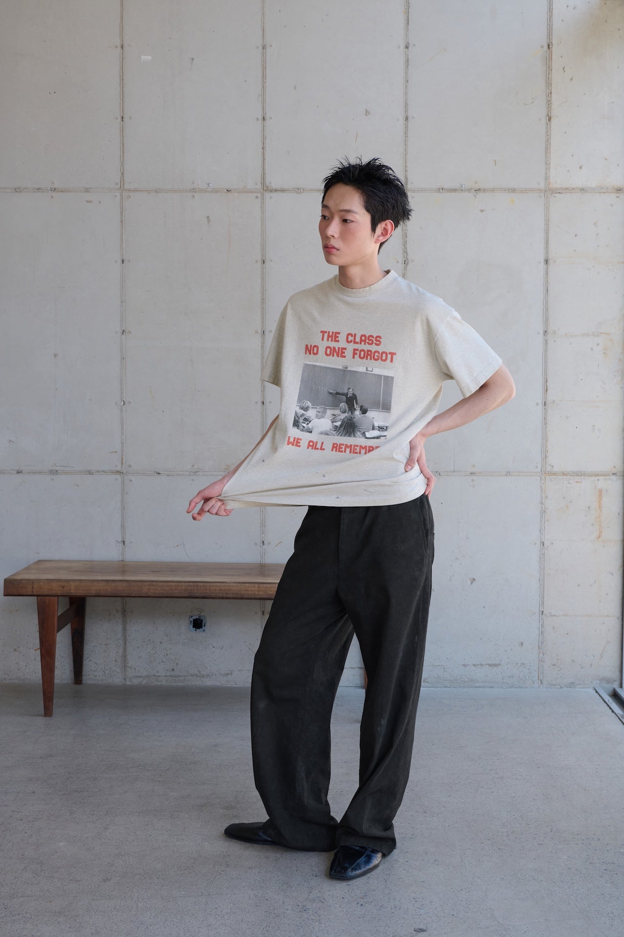 STU - The Class T-shirt (Melange Grey) product image 1 | TRAB K-Fashion Australia
