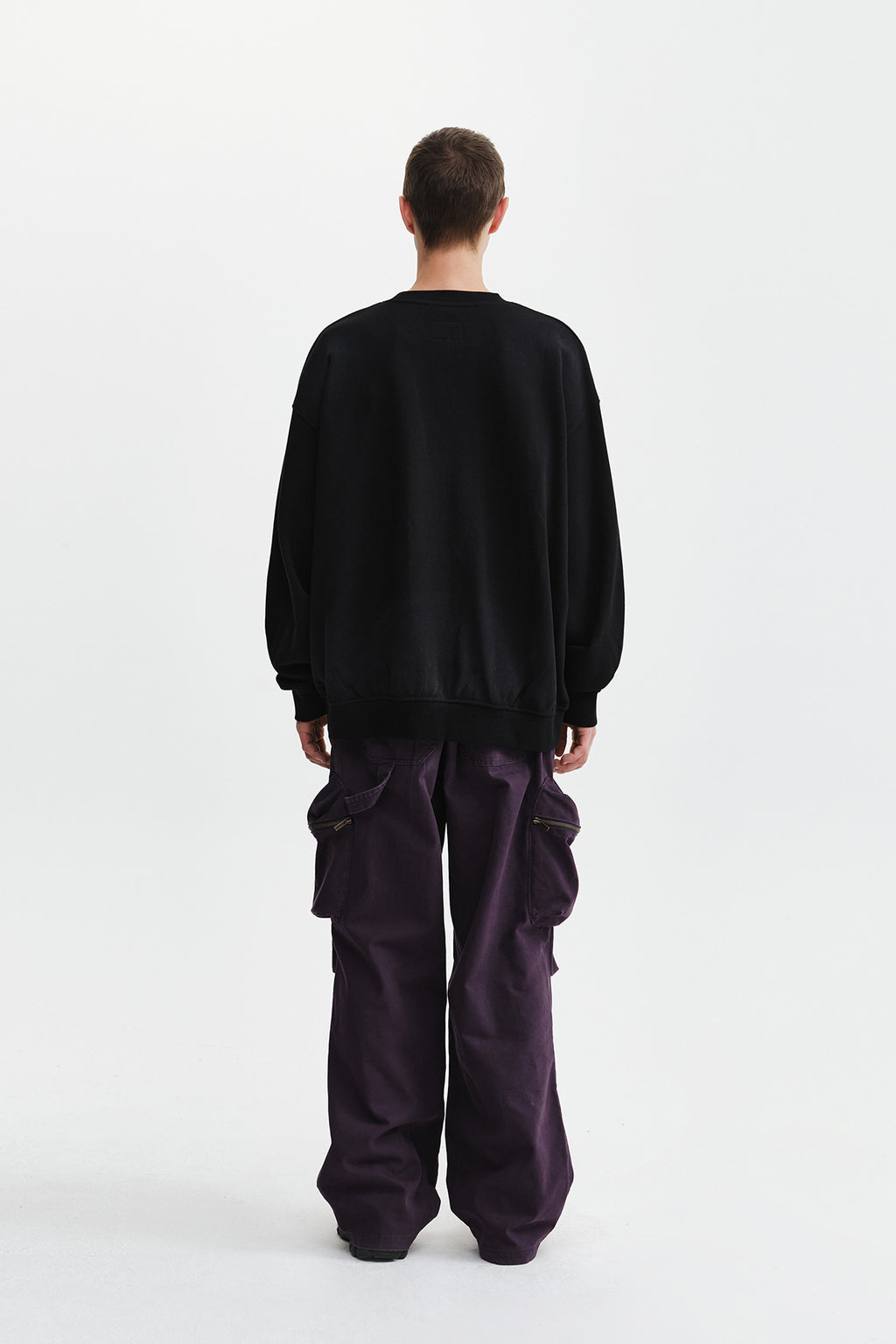 Matin Kim - Vintage Spray Logo Sweatshirt (Black) product image 8 | TRAB K-Fashion Australia