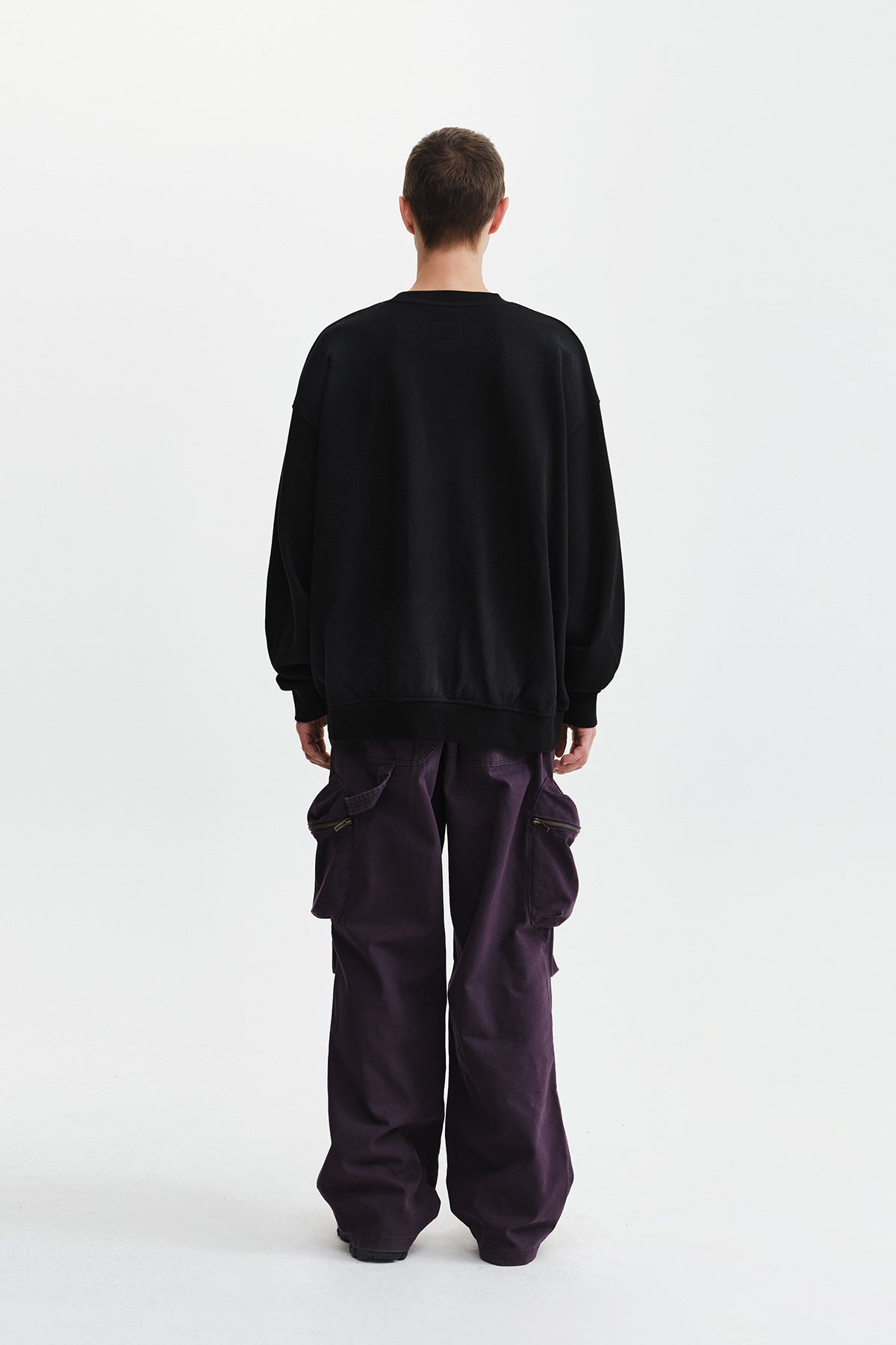 Matin Kim - Vintage Spray Logo Sweatshirt (Black) product image 8 | TRAB K-Fashion Australia
