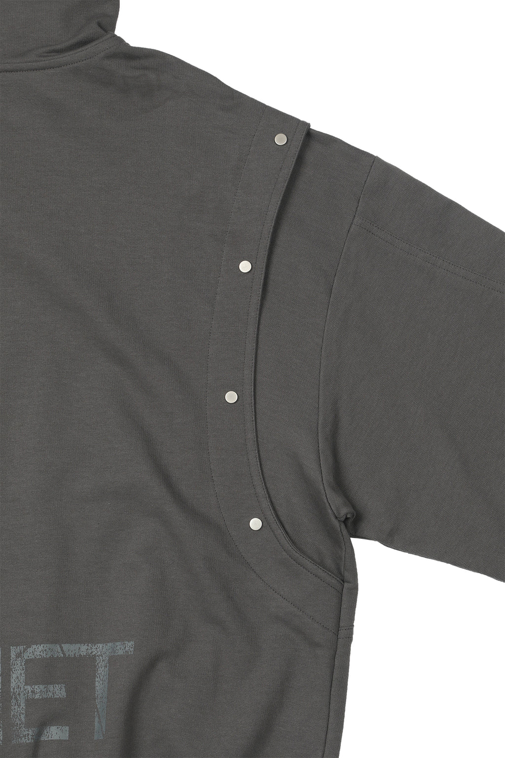 Deinet - Metal Detail Hood Zip Up (Charcoal) product image 4 | TRAB K-Fashion Australia