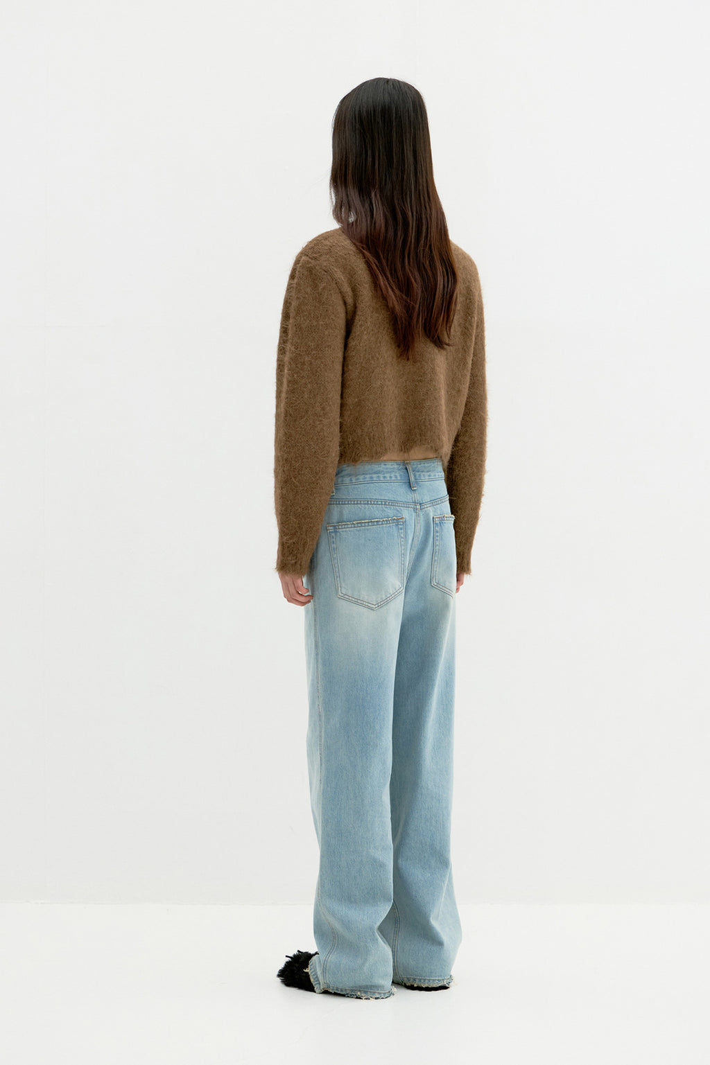 Coor - Asymmetric Hem Vintage Jeans (Light Blue) product image 4 | TRAB K-Fashion Australia