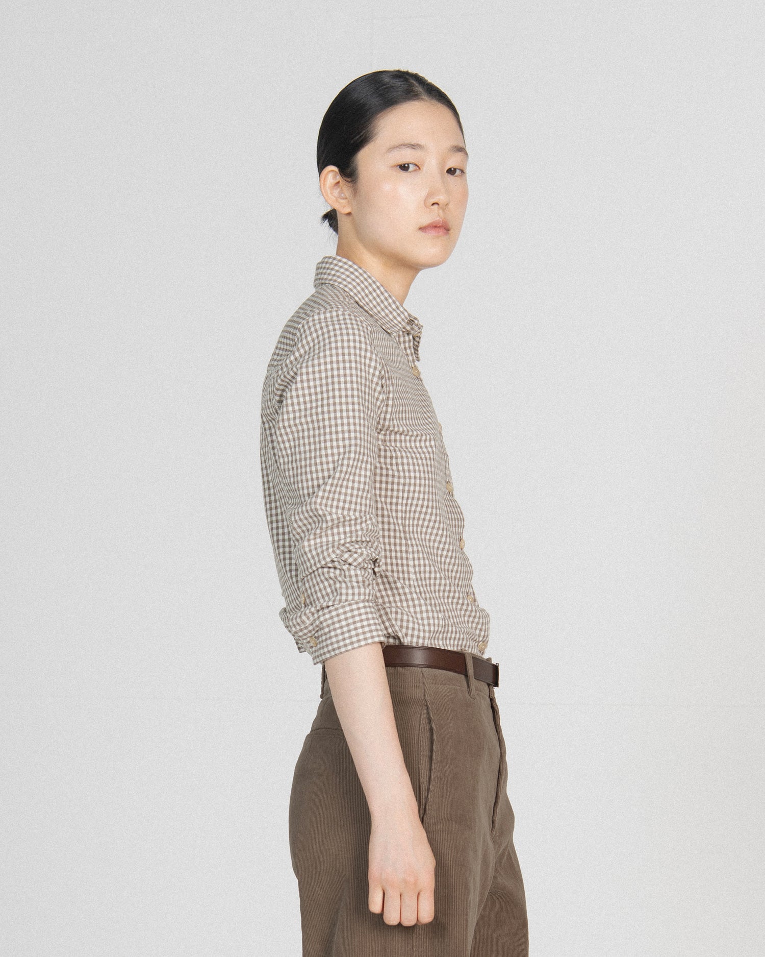 Brownyard - Slim Check Shirt (Brown Check) product image 3 | TRAB K-Fashion Australia
