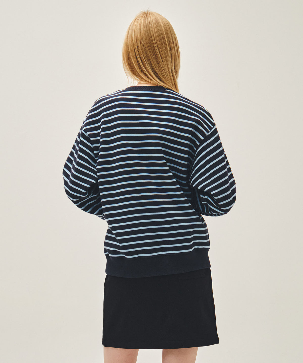 Marithe & Francois Girbaud - Small Classic Logo Stripe Sweatshirt (Navy) product image 3 | TRAB K-Fashion Australia