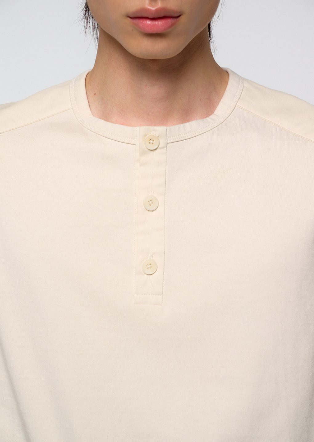 Amomento - Henley neck long sleeve (Ivory) product image 5 | TRAB K-Fashion Australia