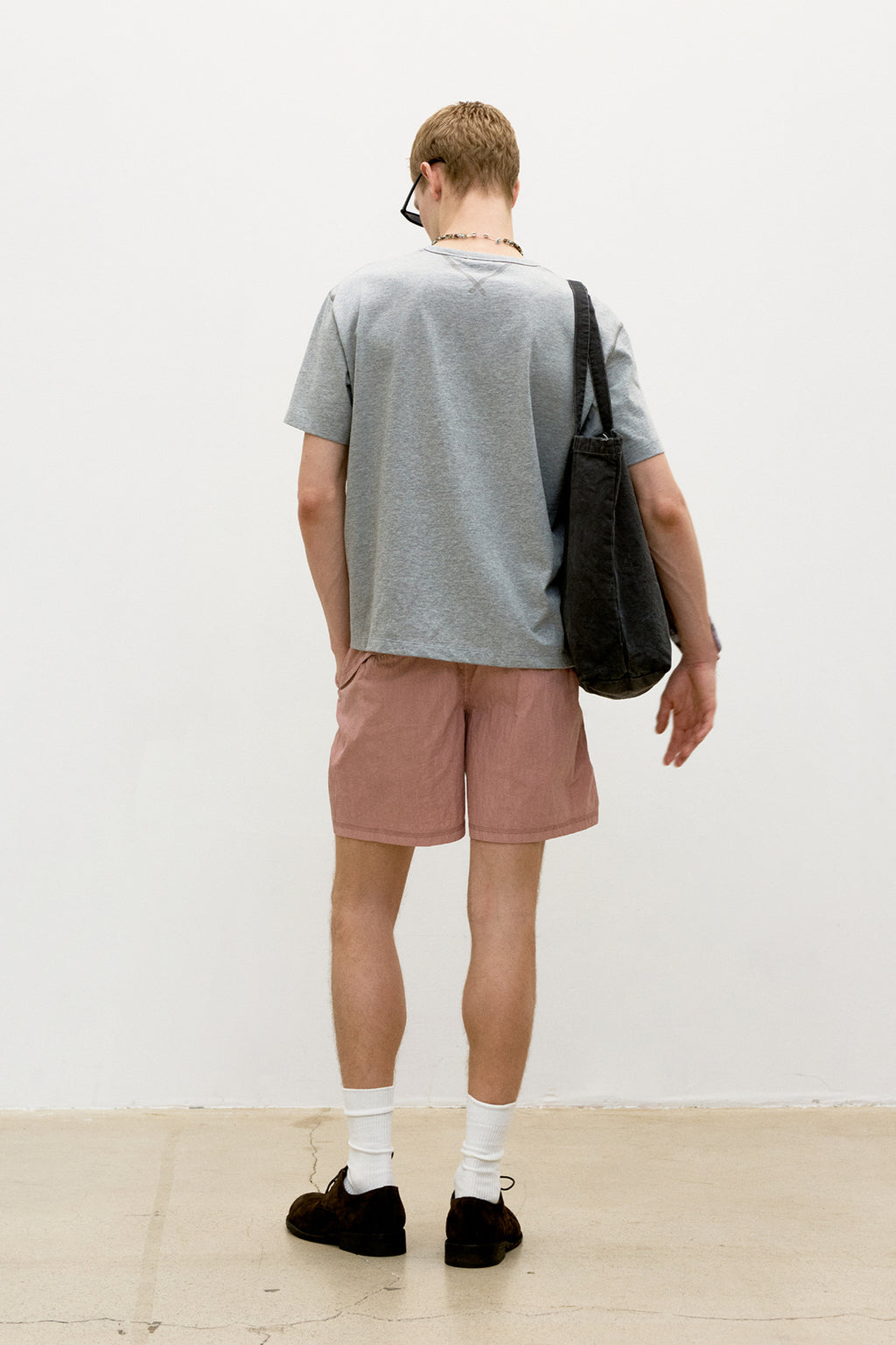 Coor - Garment Dyed Nylon Short Pants (Washed Dusty Pink) product image 4 | TRAB K-Fashion Australia