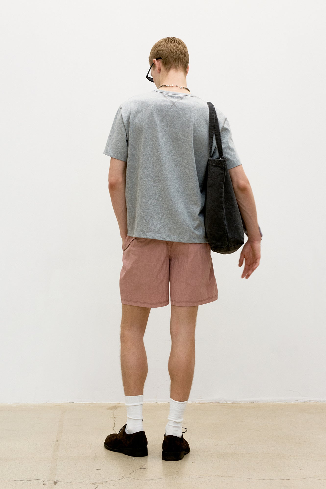 Coor - Garment Dyed Nylon Short Pants (Washed Dusty Pink) product image 4 | TRAB K-Fashion Australia