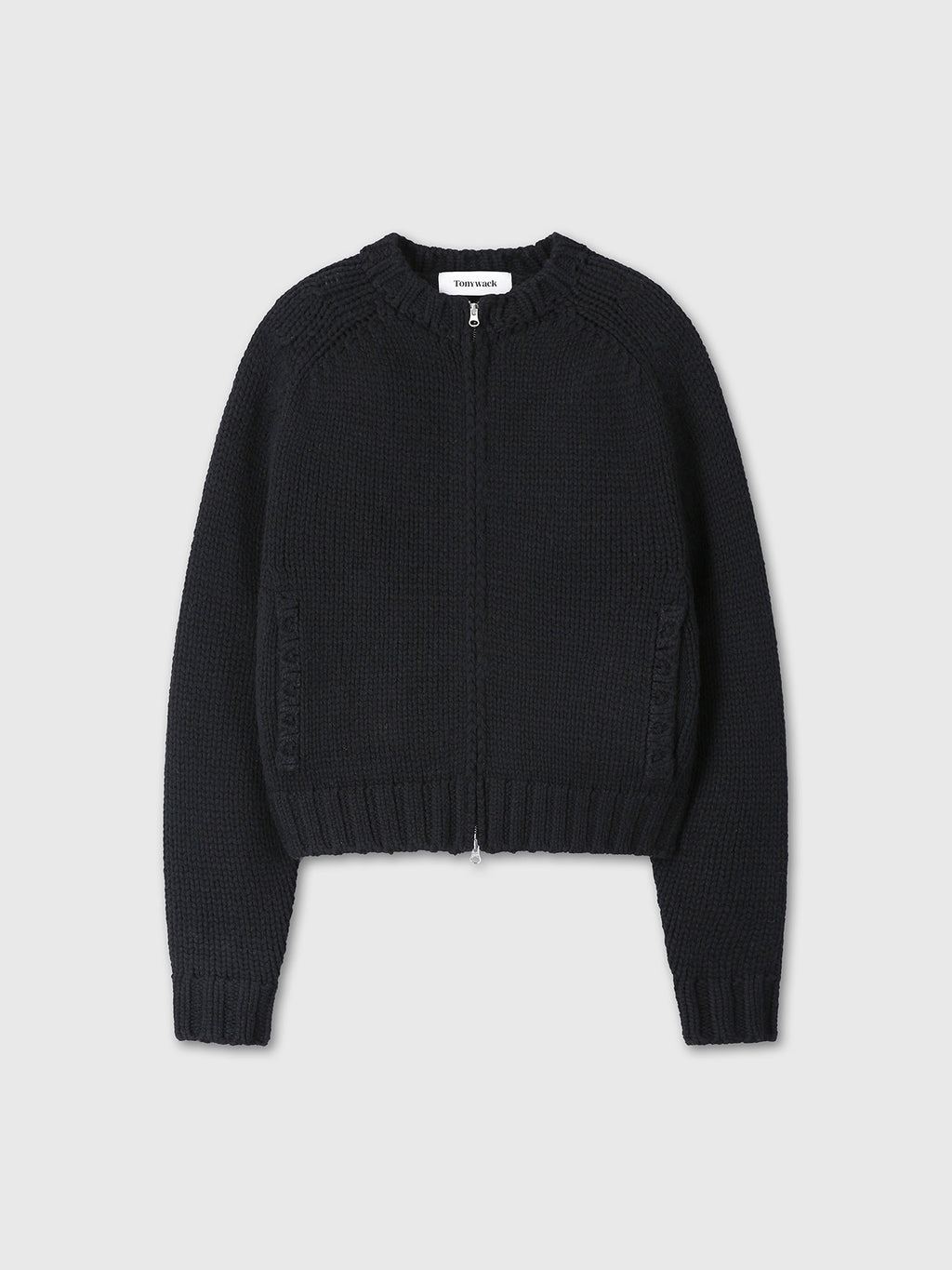 Tonywack - Shetland Wool Knitted Zip Blouson (Black) product image 7 | TRAB K-Fashion Australia