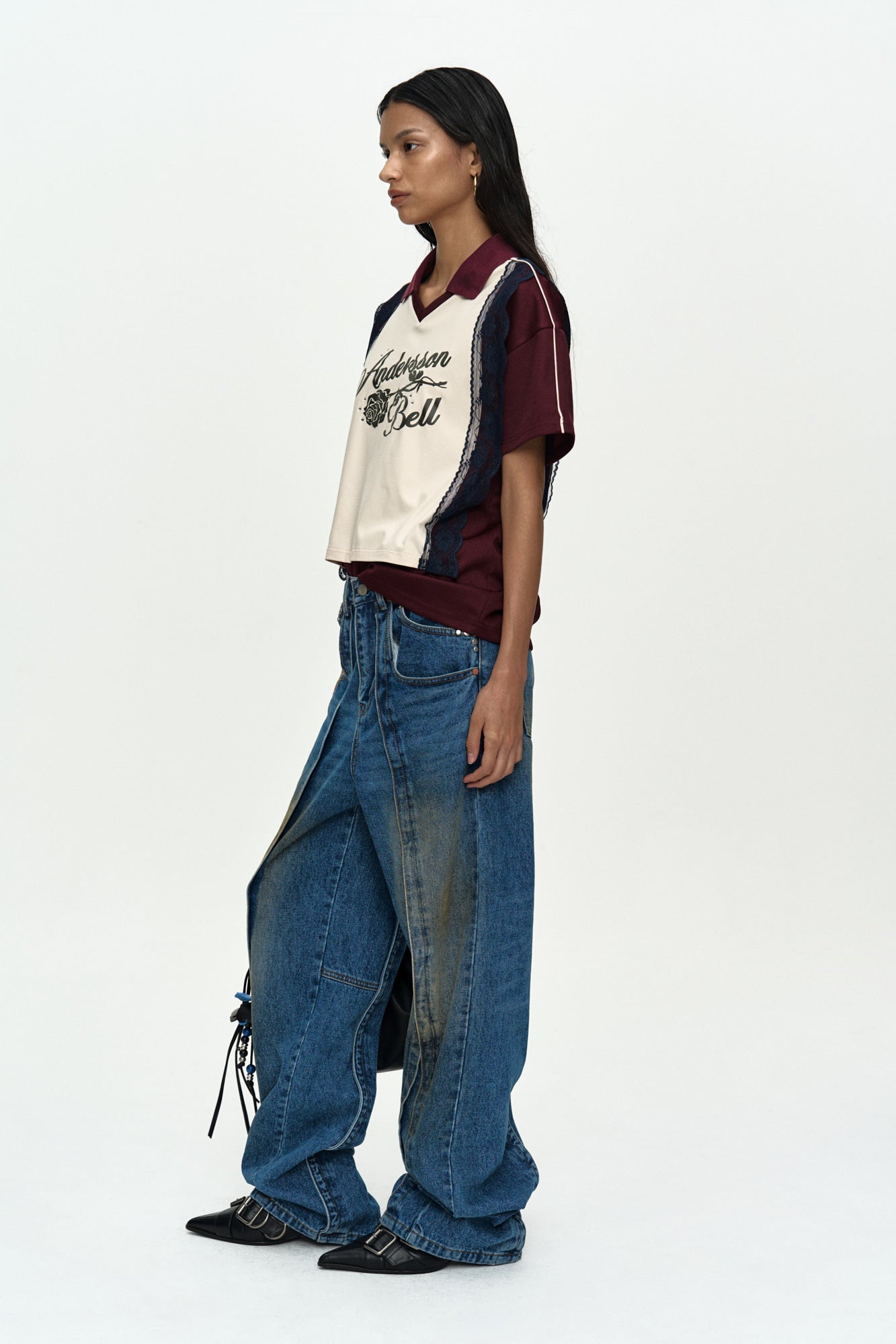 Andersson Bell - Unisex Layered Wide-Leg Jeans (Blue) product image 13 | TRAB K-Fashion Australia
