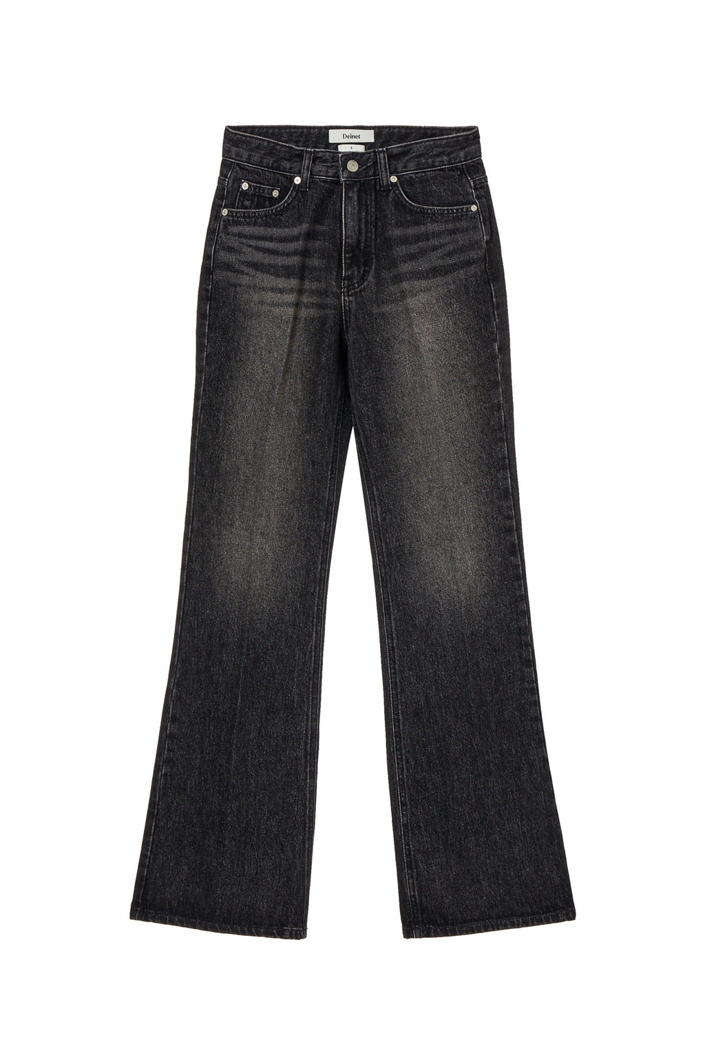 Deinet - Slim Semi Bootcut Denim (Black) product image 1 | TRAB K-Fashion Australia