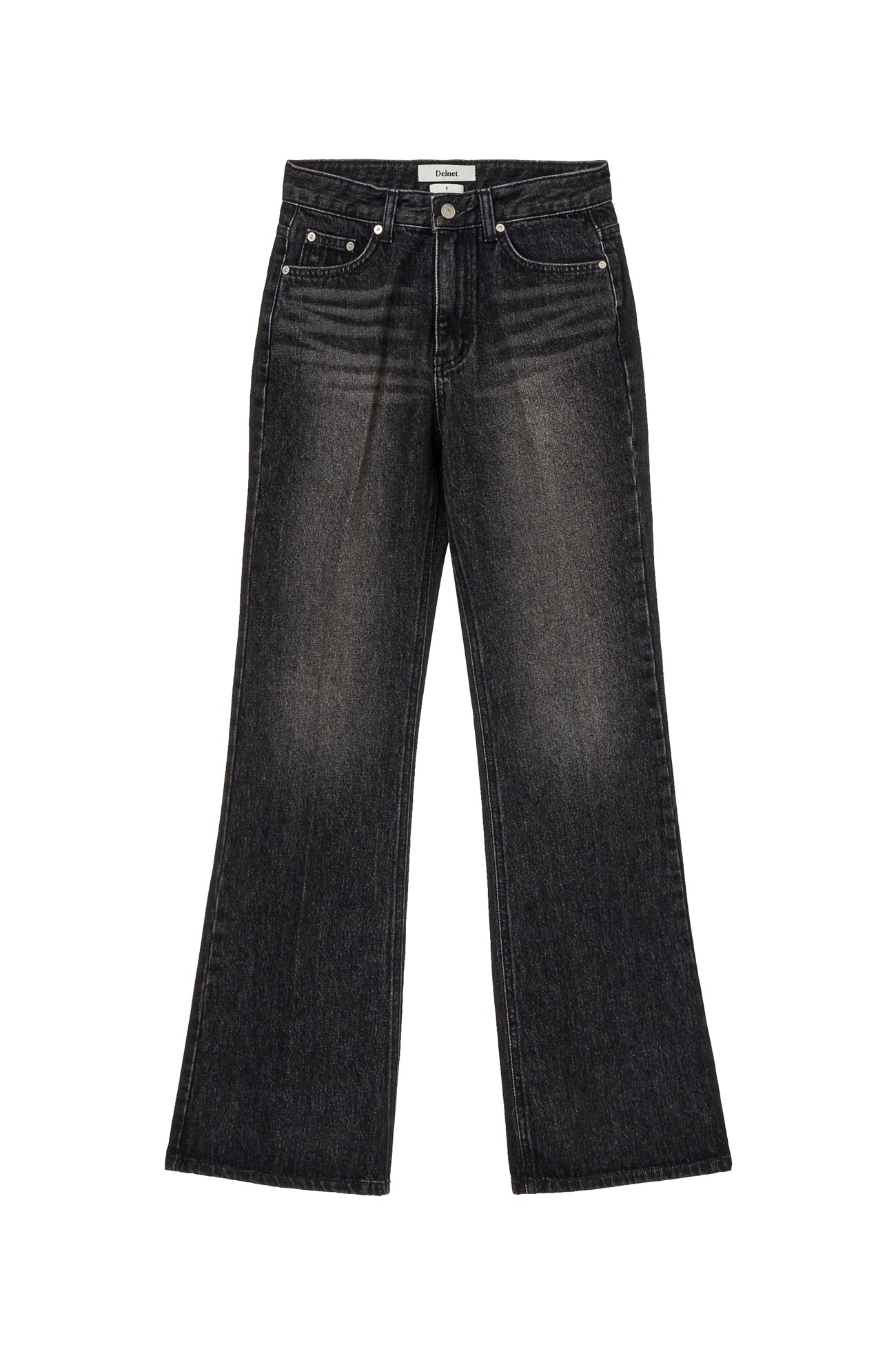 Deinet - Slim Semi Bootcut Denim (Black) product image 1 | TRAB K-Fashion Australia