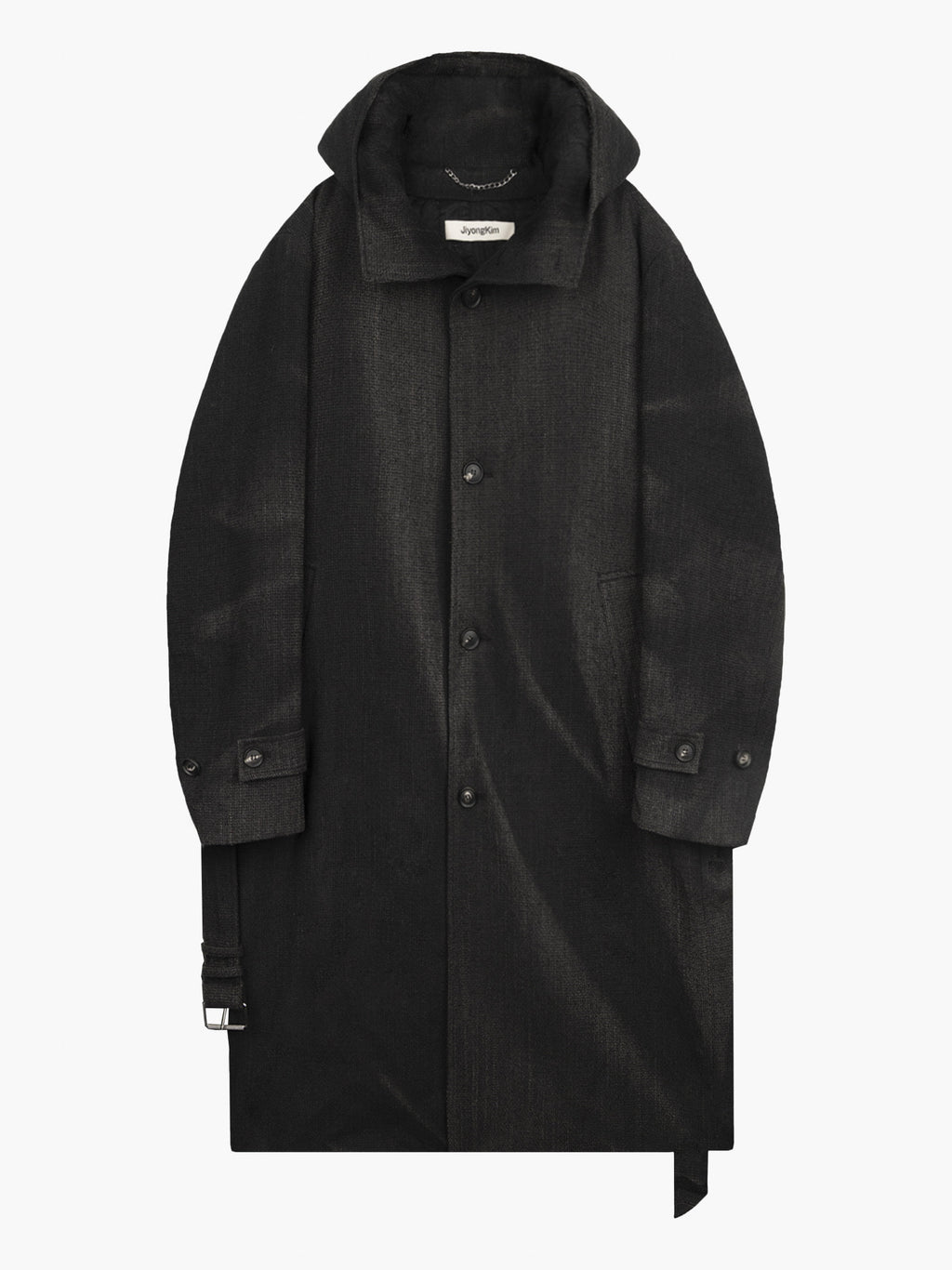 Jiyong Kim - Sun-Bleached Hooded Coat (Black) product image 8 | TRAB K-Fashion Australia