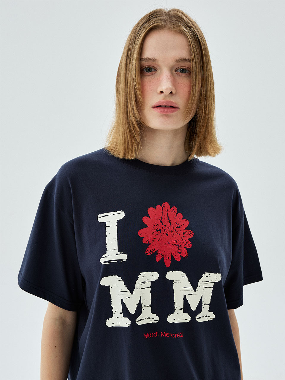 Mardi Mercredi - Tshirt Cracked Ifmm (Navy) product image 1 | TRAB K-Fashion Australia
