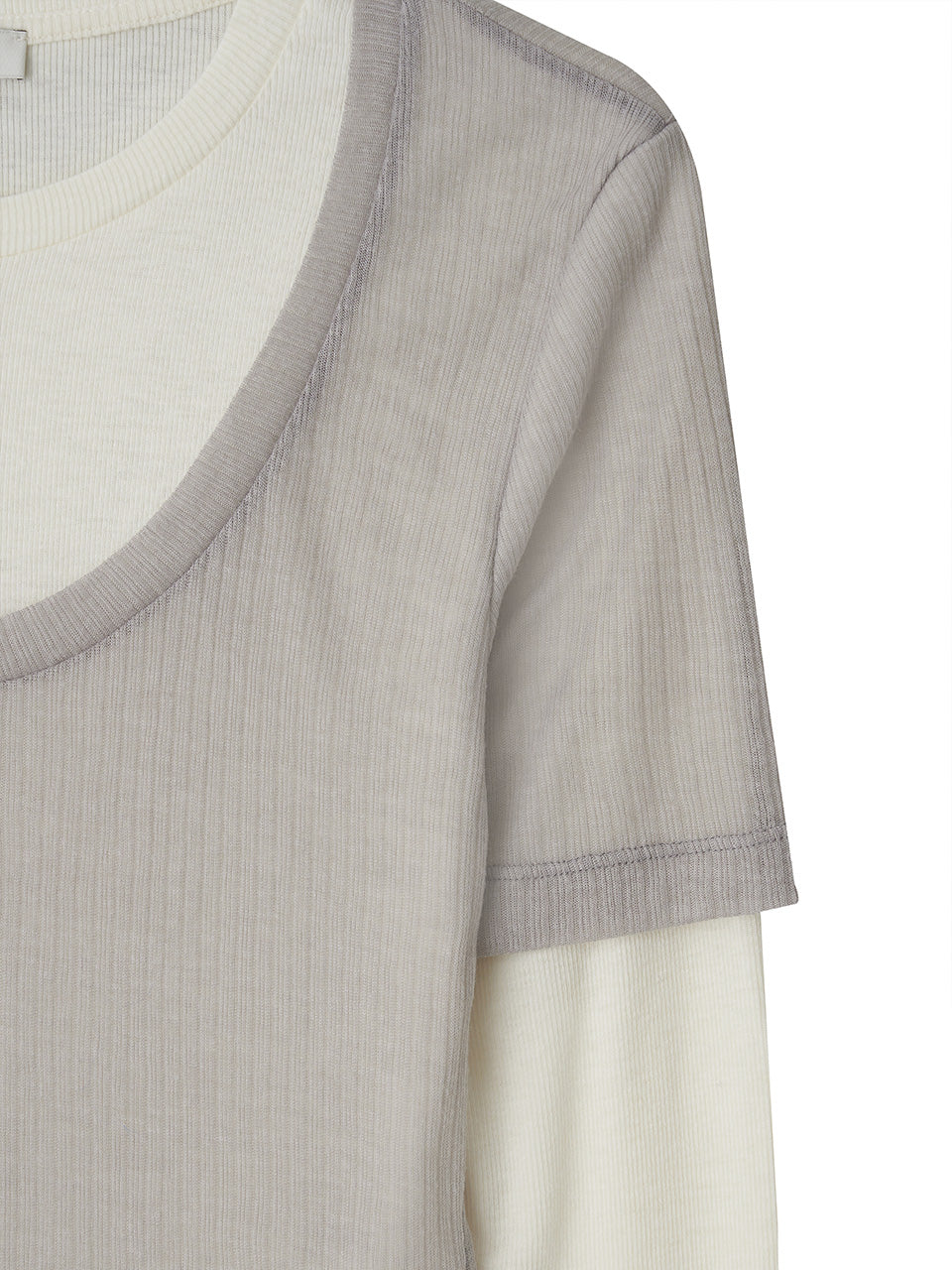 Kijun - Layered Jersey Top (Grey) product image 9 | TRAB K-Fashion Australia